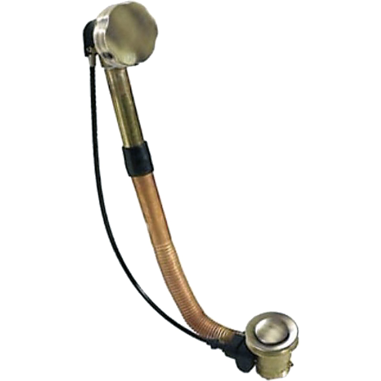 COLONNA DI SCARICO VASCA IN OTTONE BRONZATO 1"1/2 x 45-55 cm