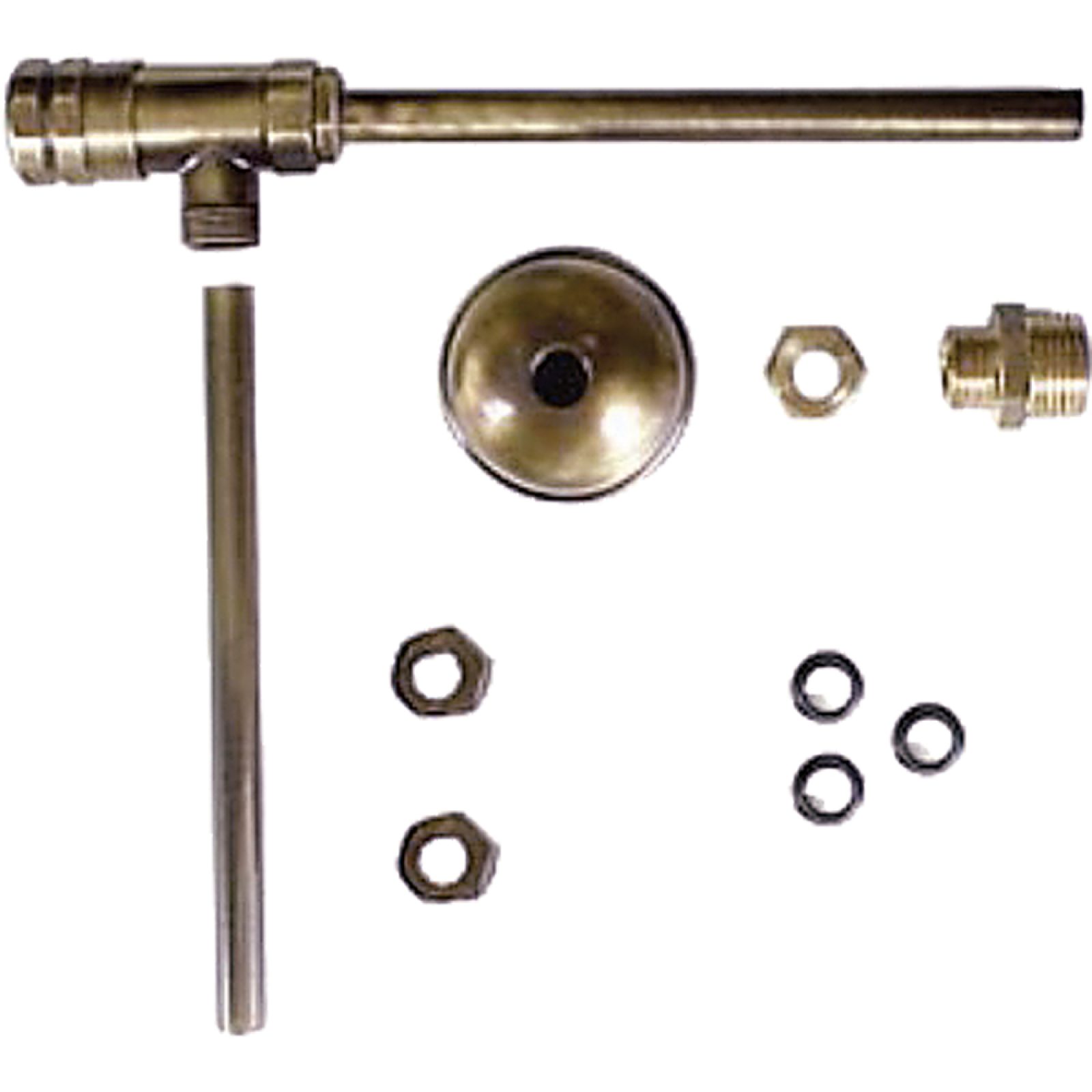 RUBINETTO PER CASSETTA WC CON DOPPIA CANNETTA BRONZATO 3/8" x Ø10 mm