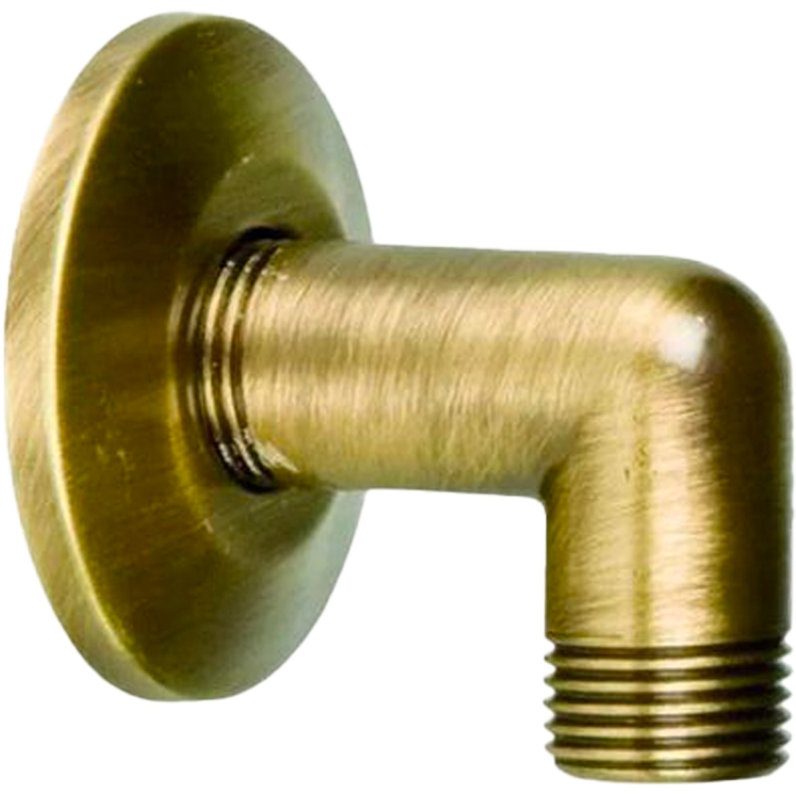CURVETTA DOCCIA AD ANGOLO CON ROSONE BRONZATO 1/2"M x 1/2"M