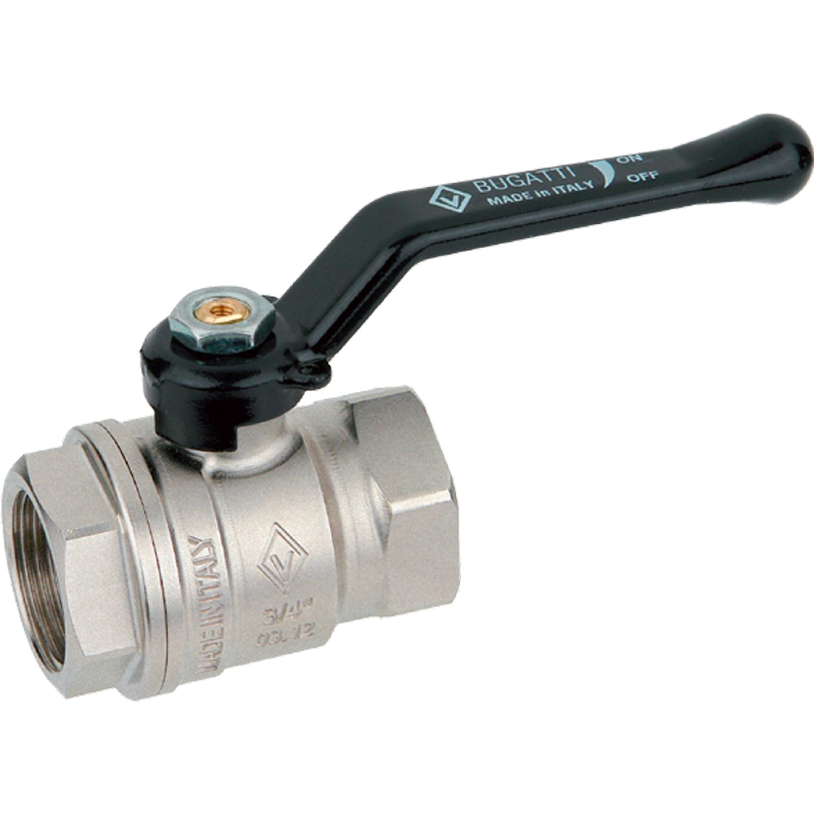 VALVOLA A SFERA PASSAGGIO TOTALE F/F LEVA ALLUMINIO BUGATTI 2" DN50 - PN18