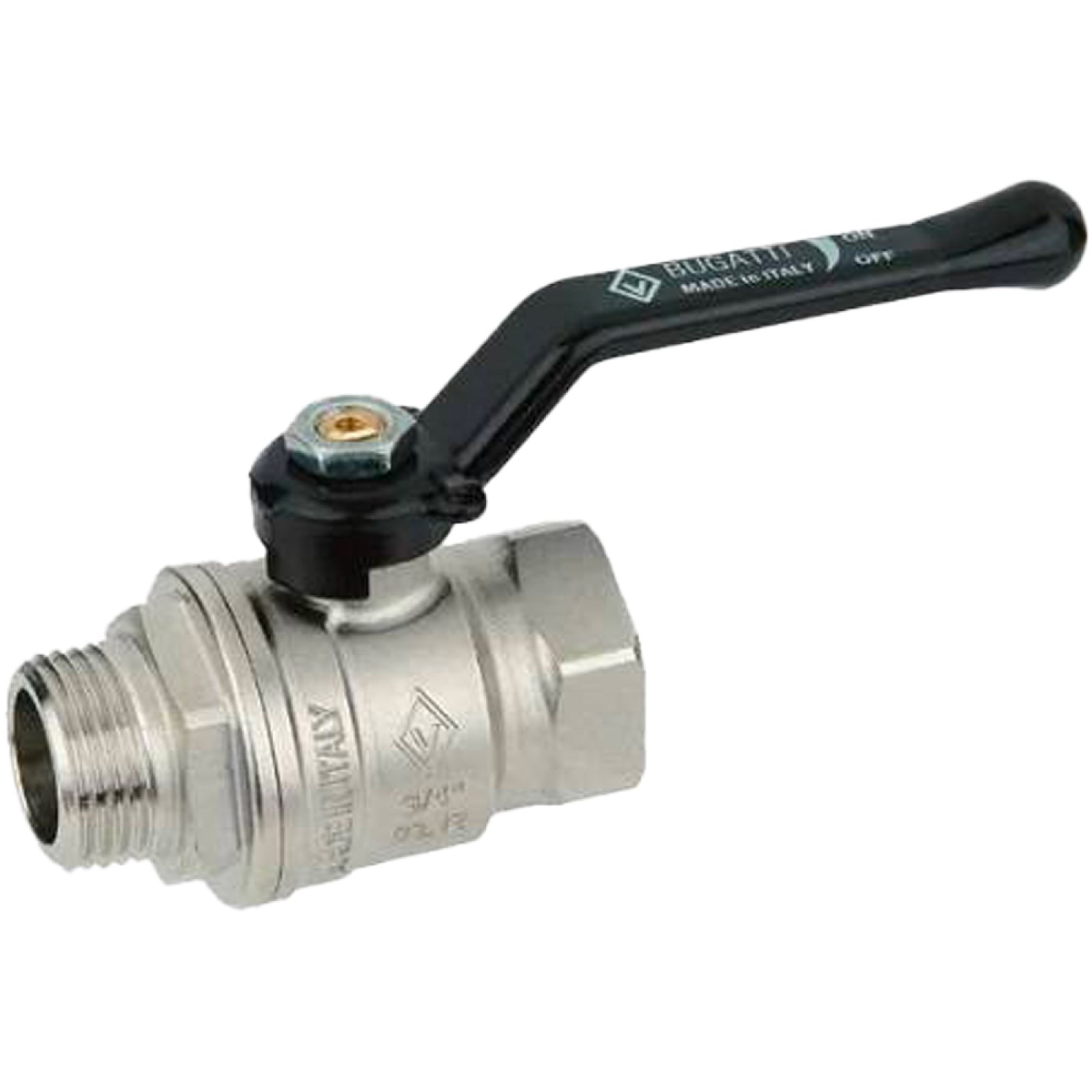 VALVOLA A SFERA PASSAGGIO TOTALE M/F LEVA ALLUMINIO BUGATTI 2" DN50 - PN18