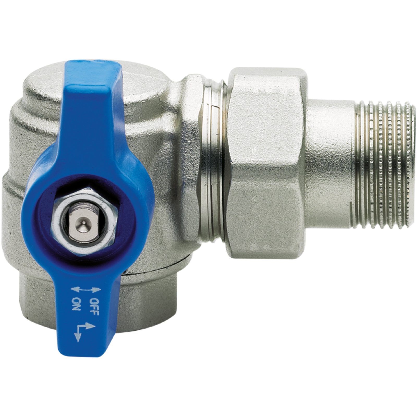 VALVOLA A SFERA PASS. TOTALE A SQUADRO PER COLLETTORI CON PRESA FRONTALE DX 1"1/4 - PN40