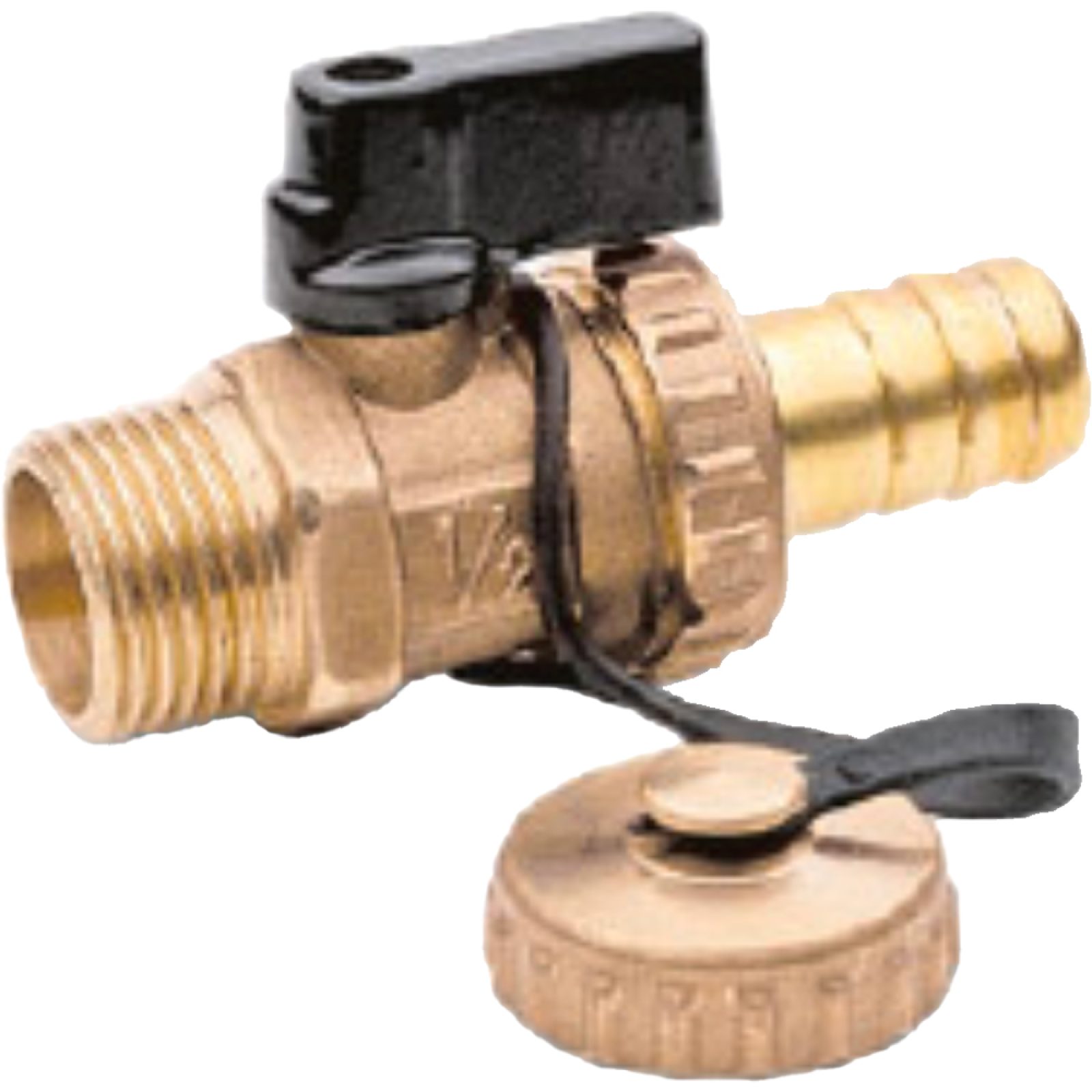 RUBINETTO A SFERA PER SCARICO CALDAIA CON COMANDO A LEVA APM 3/4" - Ottone Giallo