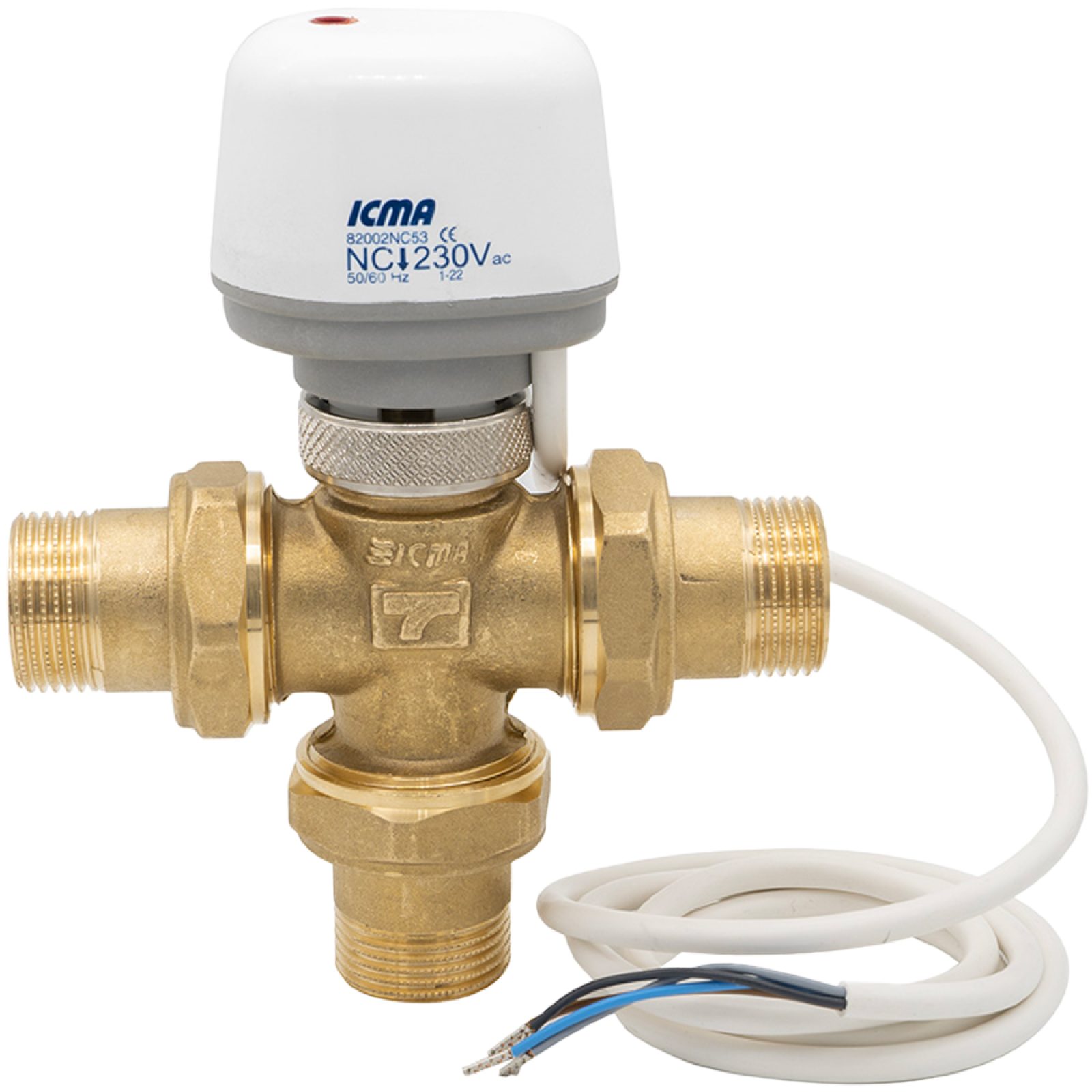 VALVOLA DI ZONA 3 VIE A PISTONE CON ATTUATORE ELETTROTERMICO ICMA 1" M - 230V