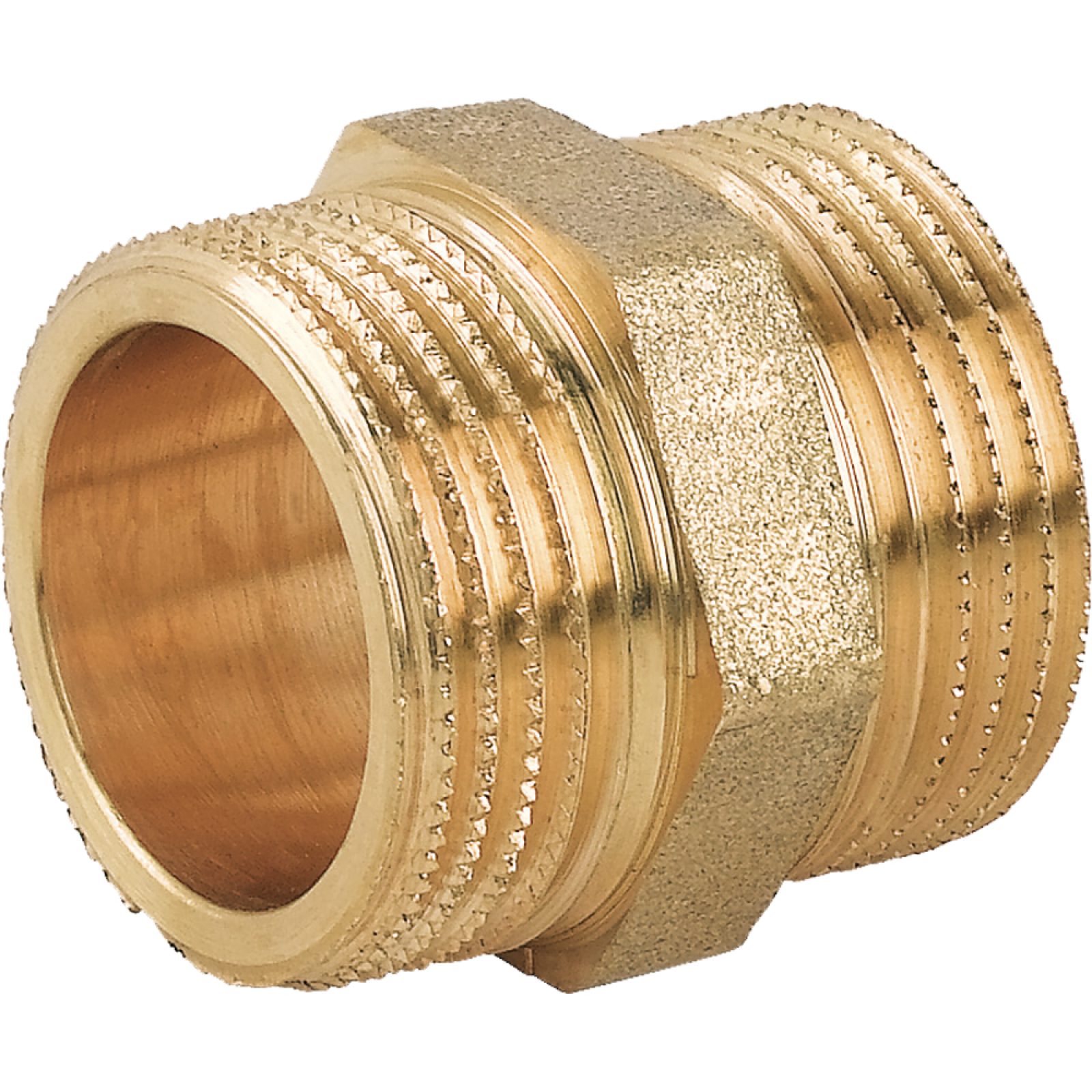 NIPLES DOPPIO MASCHIO/MASCHIO IN OTTONE GIALLO 2"