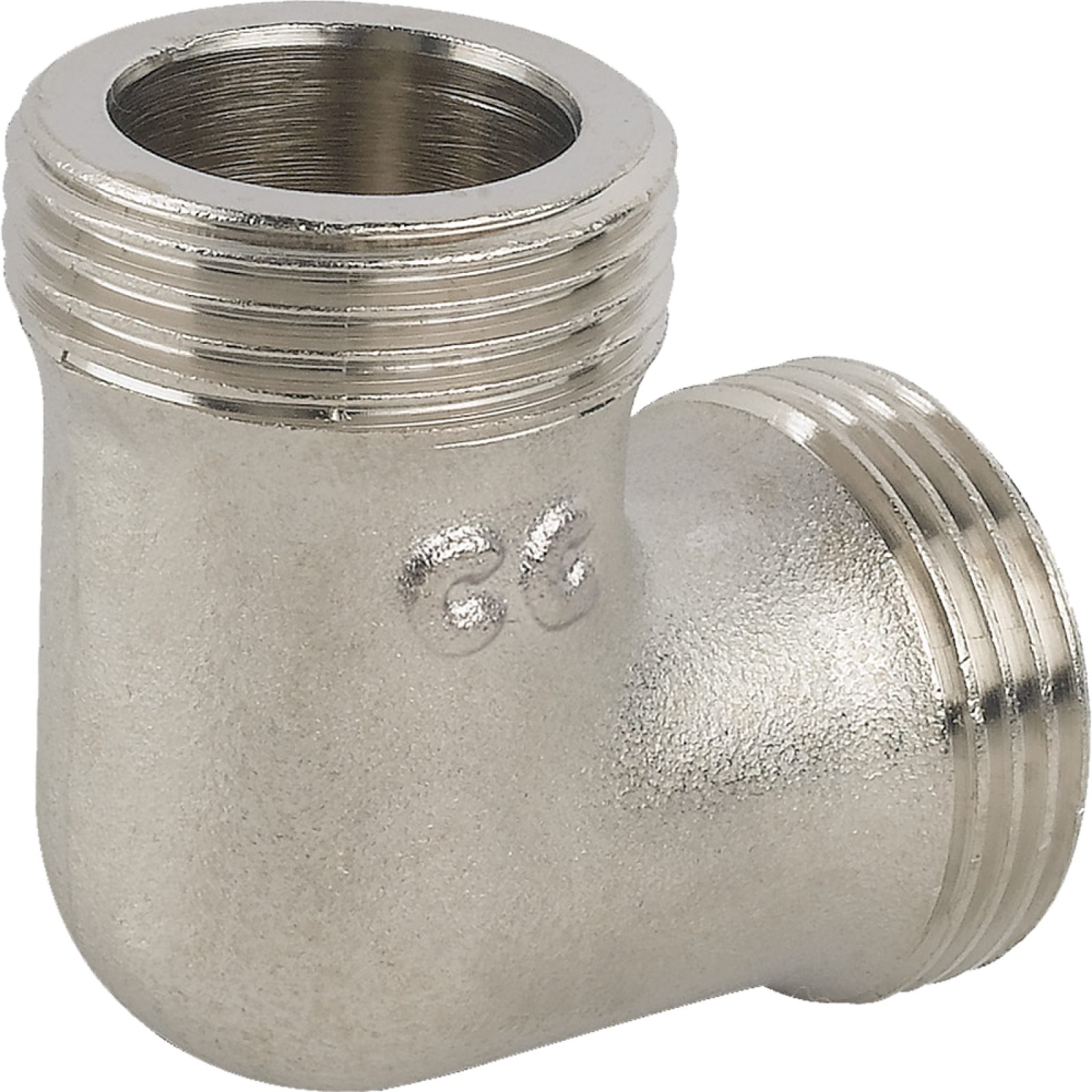GOMITO MASCHIO/MASCHIO IN OTTONE NICHELATO 3/4" x 3/4"