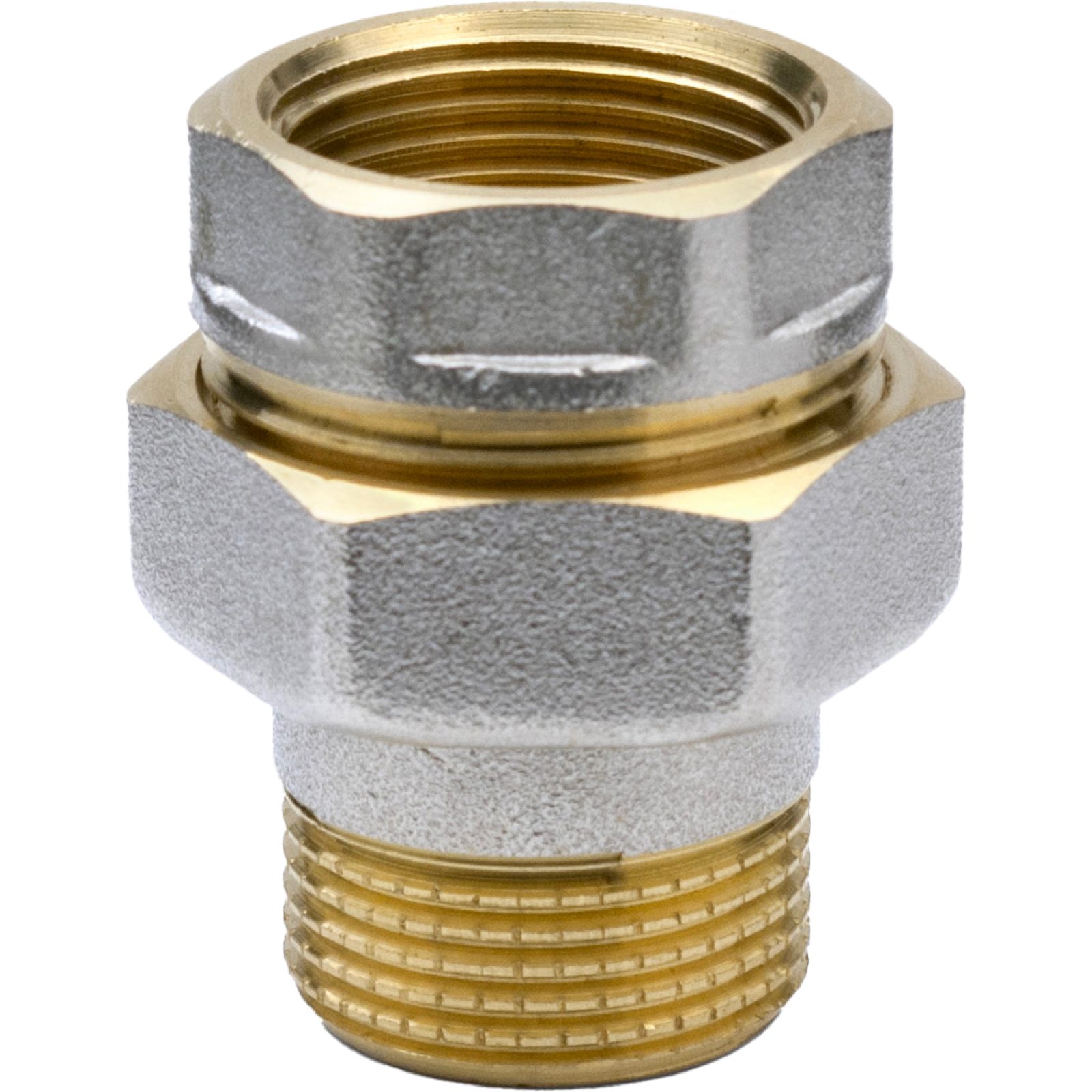 RACCORDO DIRITTO 3 PEZZI MASCHIO/FEMMINA IN OTTONE NICHELATO 2"