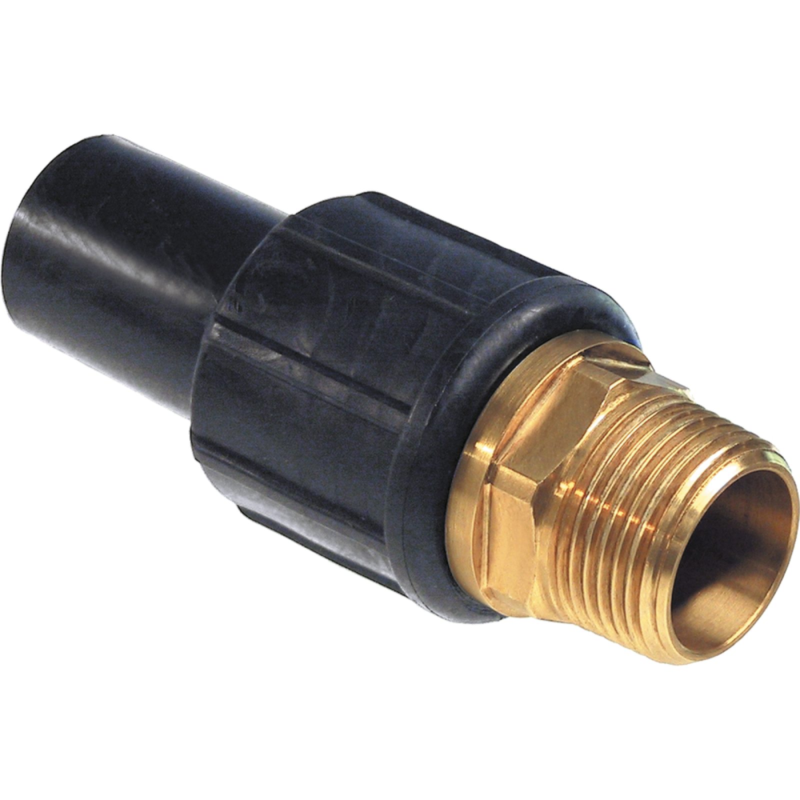 GIUNTO DI TRANSIZIONE OTTONE-PE FILETTATO MASCHIO PER ACQUA E GAS UNIDELTA Ø63 x 2"M