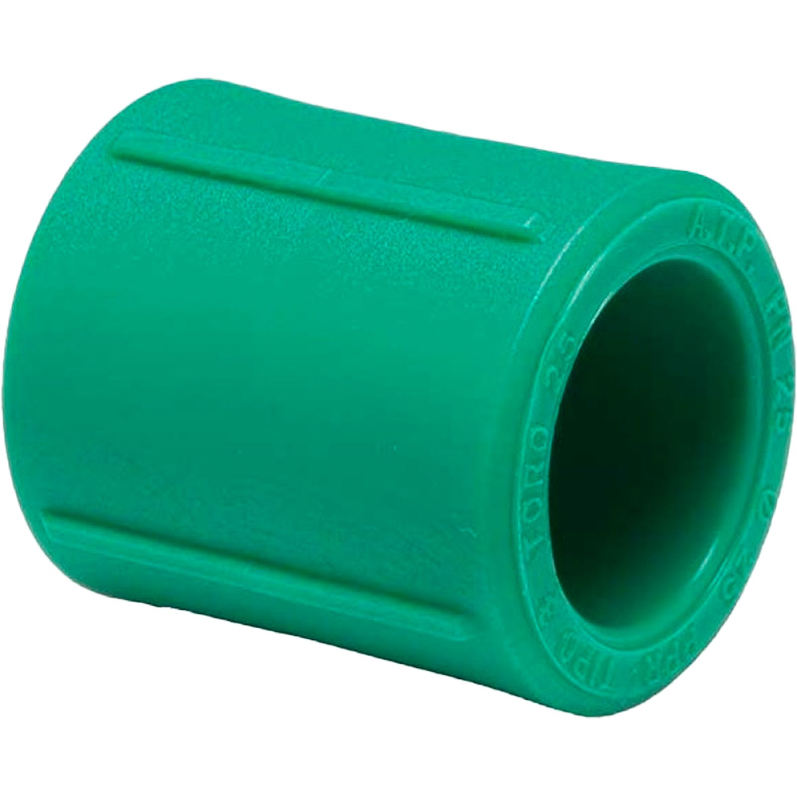 MANICOTTO DIRITTO FEMMINA/FEMMINA IN PPR VERDE PN25 Ø32x32 mm