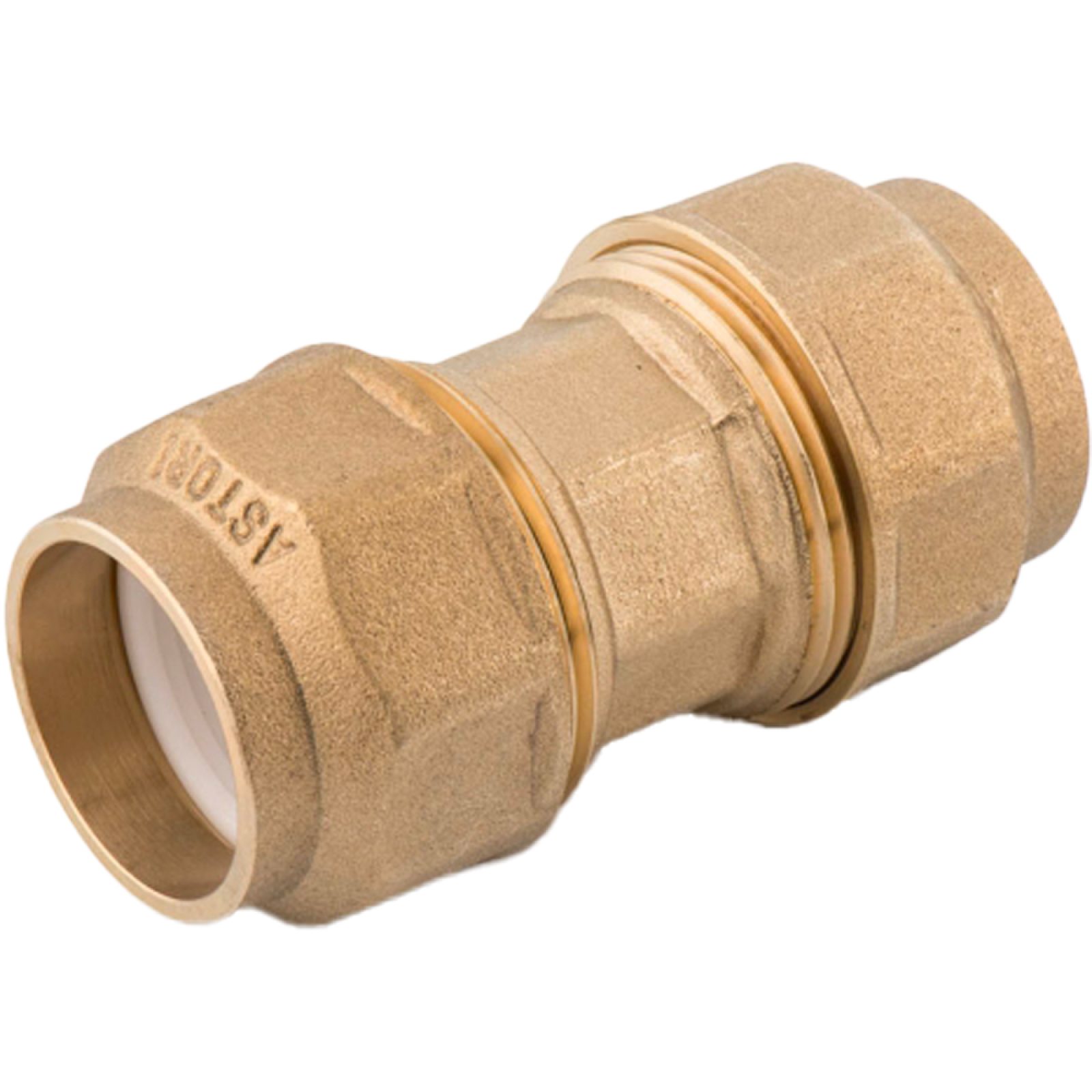 MANICOTTO DOPPIO DI ACCOPPIAMENTO PER TUBO POLIETILENE CON ANELLO IN RESINA Ø63x63 mm
