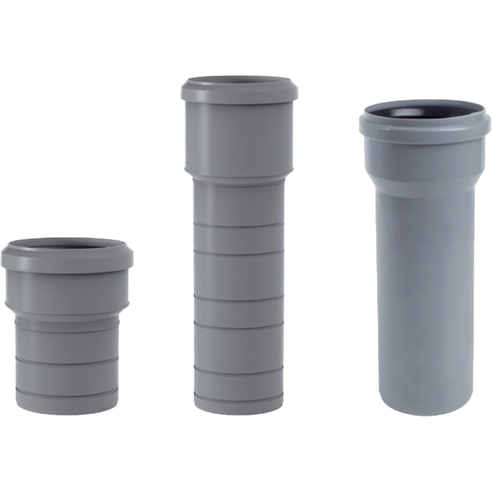 TRONCHETTO IN PP RIDUAZIONE AL PVC CON GUARNIZIONE OR Ø110 x Ø100 - L.265 mm