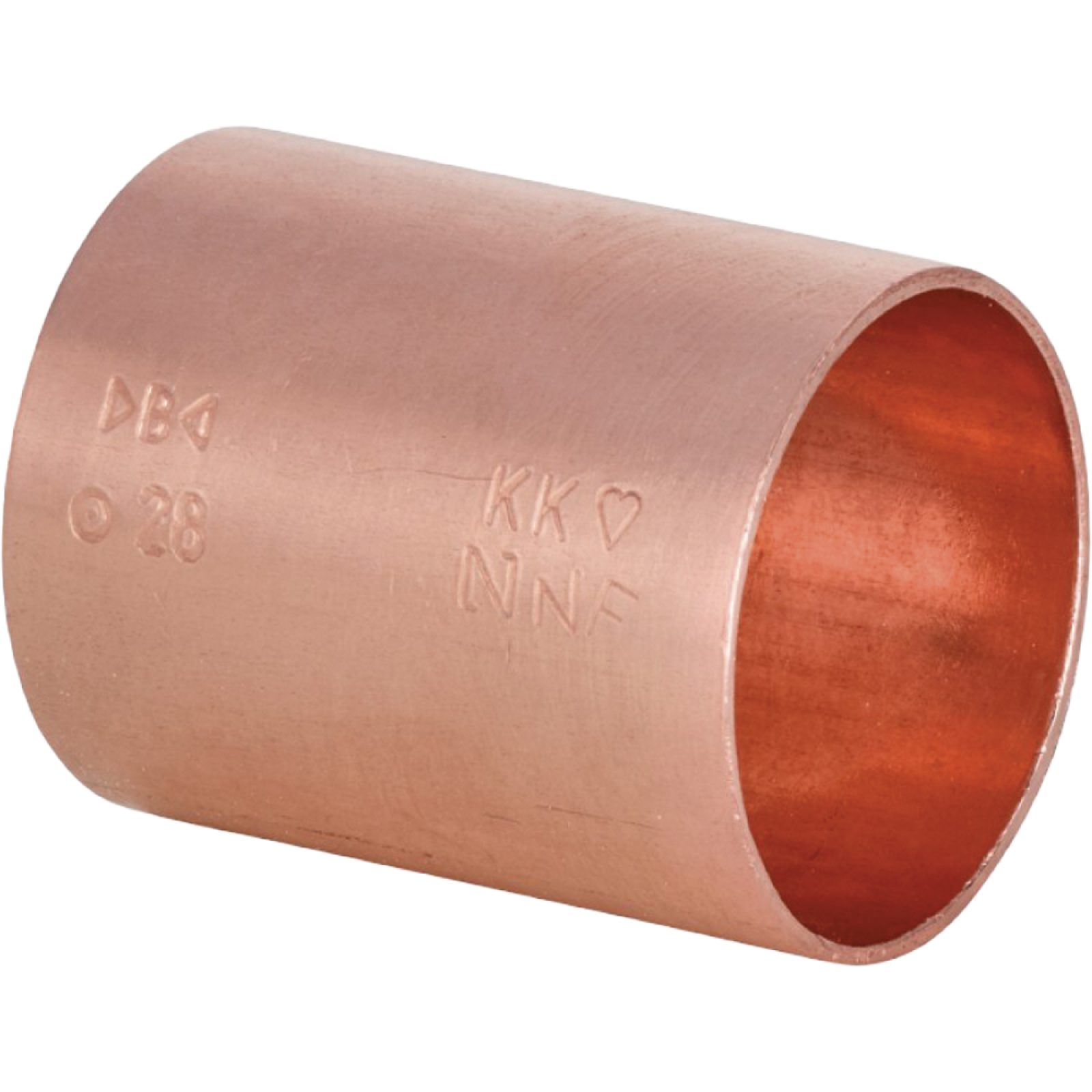 MANICOTTO IN RAME CON BATTUTA FEMMINA/FEMMINA A SALDARE Ø54 mm