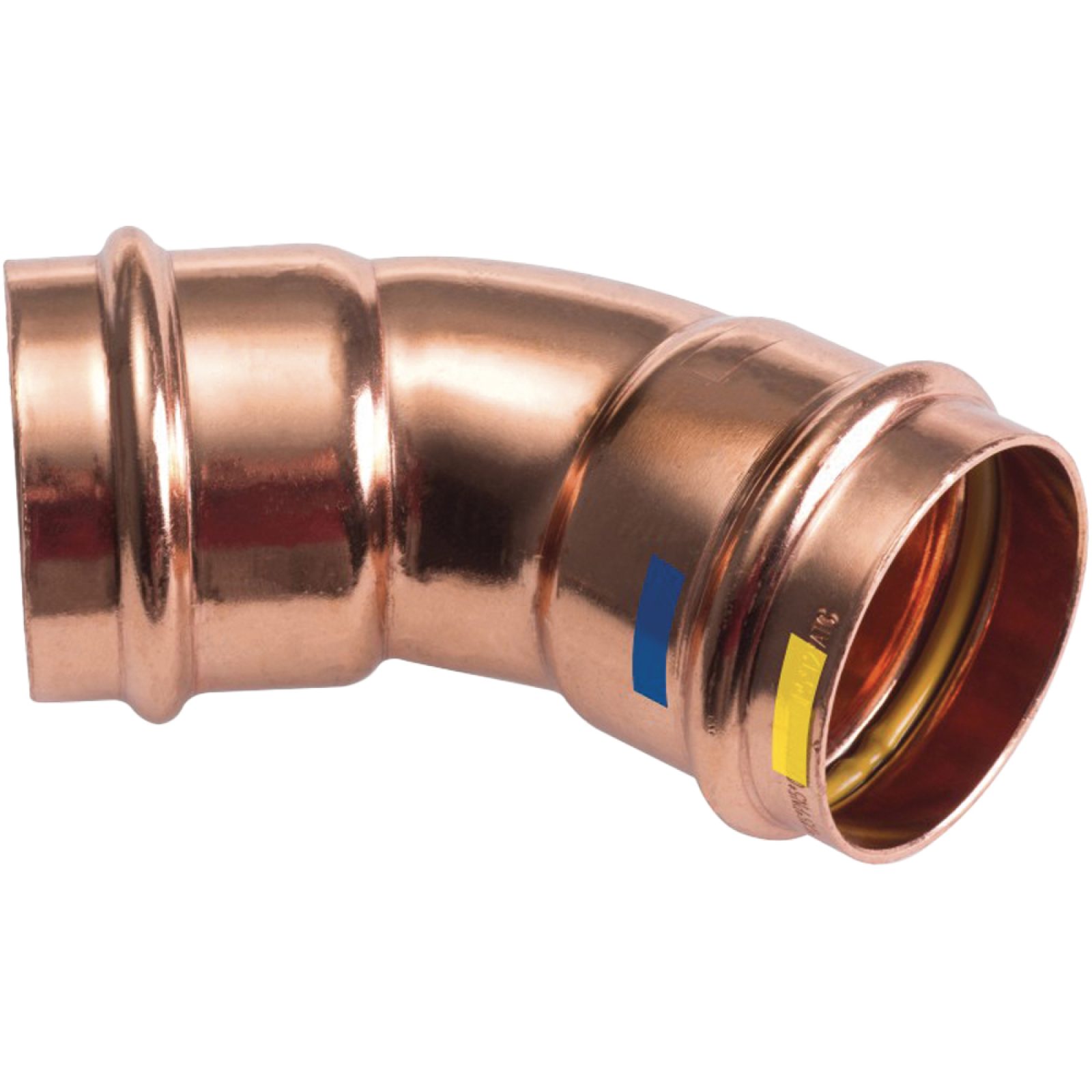 CURVA A 45° FEMMINA/FEMMINA IN RAME A PRESSARE Ø35 x Ø35 mm