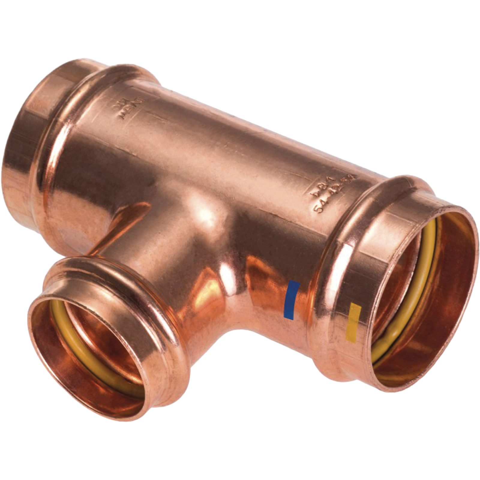 TEE RIDOTTO FEMMINA IN RAME A PRESSARE Ø35 x Ø28 x Ø35 mm