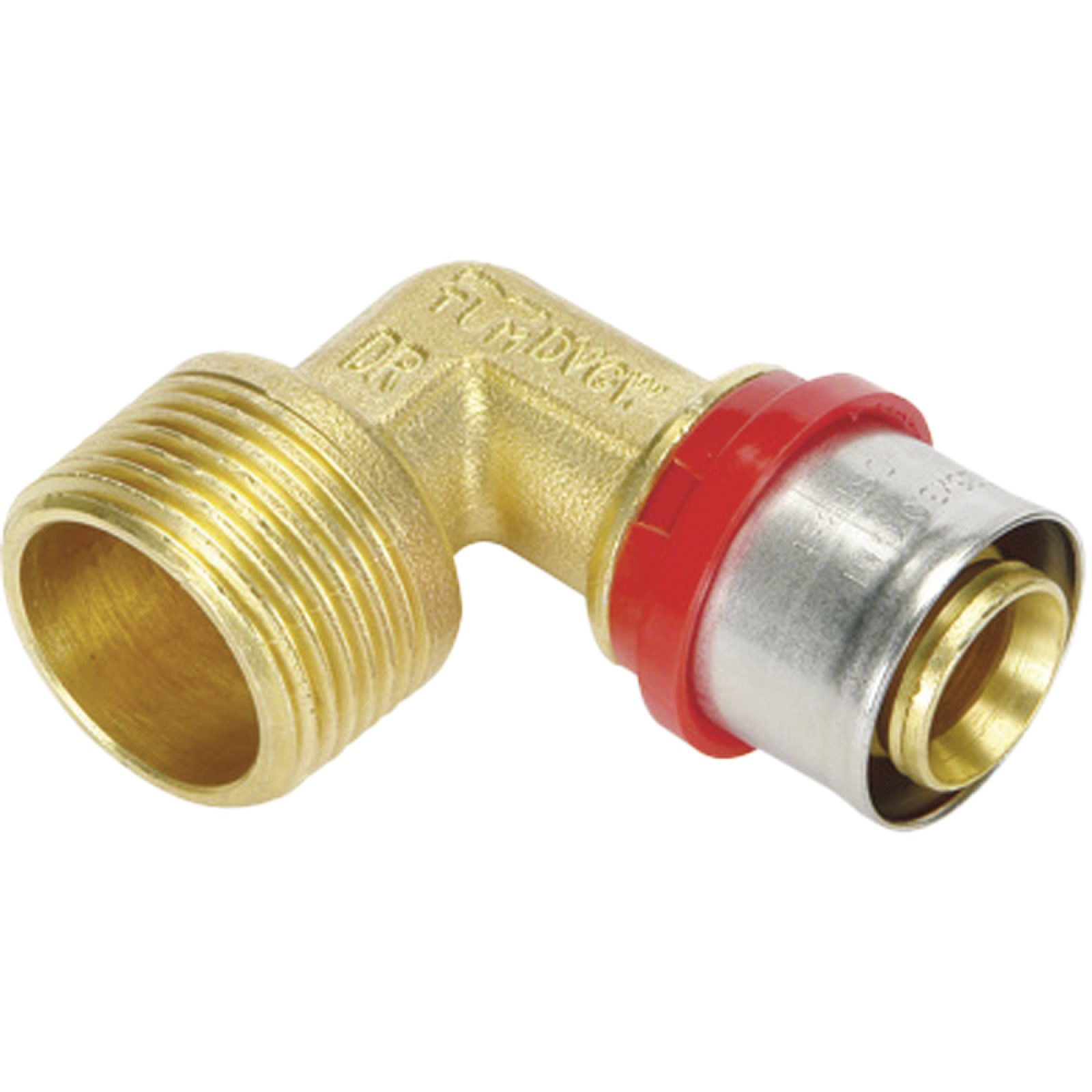 GOMITO MASCHIO A PRESSARE PER TUBO MULTISTRATO TIEMME Ø32 x 1"