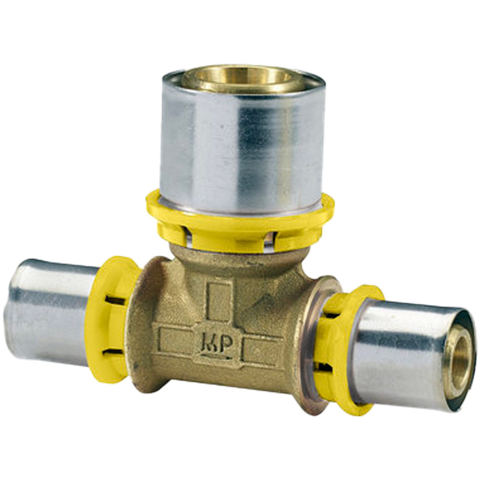 TEE A PRESSARE CON ATTACCHI LATERALI RIDOTTI A GAS IVAR 20x26x20