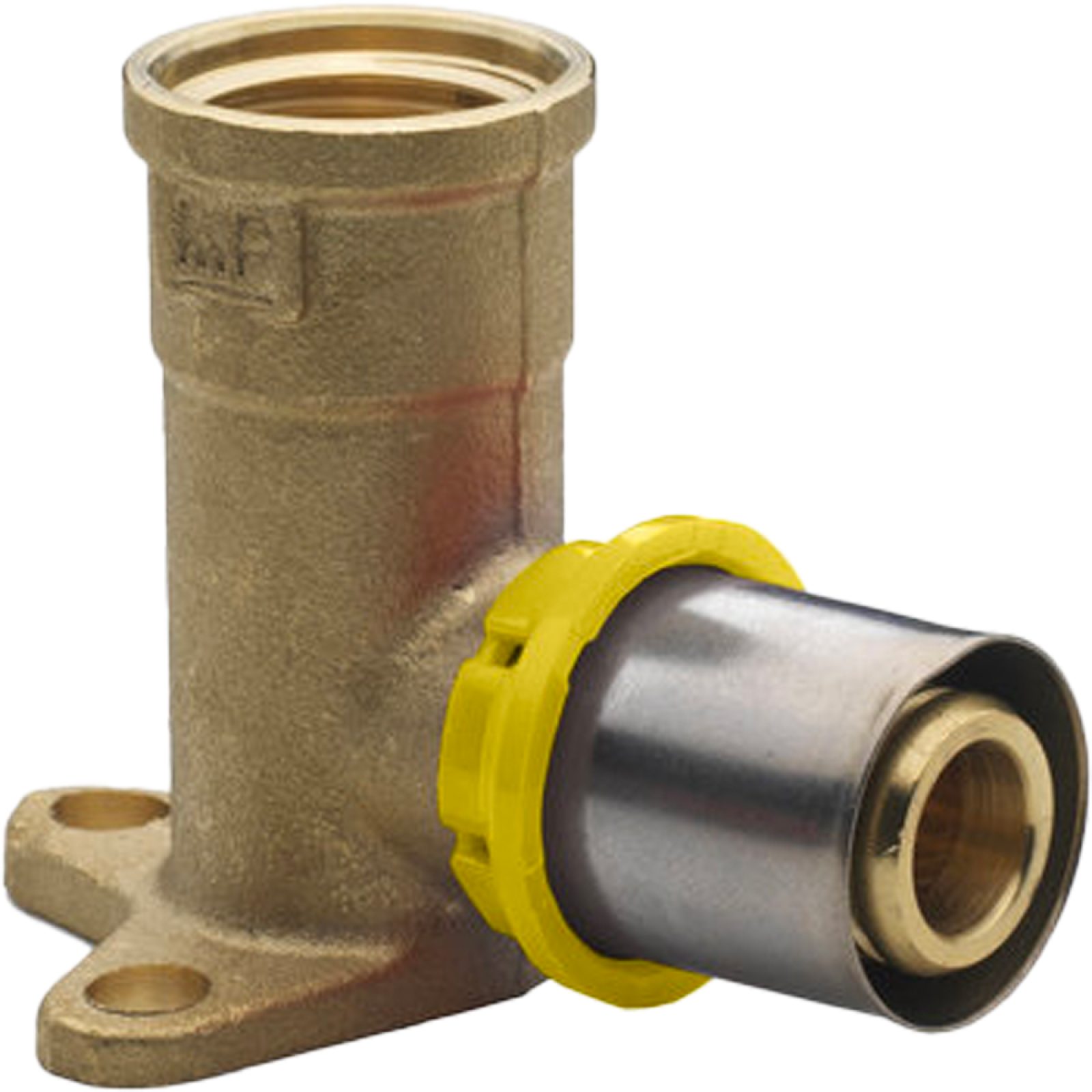 GOMITO A PRESSARE F CON FLANGIA GAS IVAR 20x1/2" F