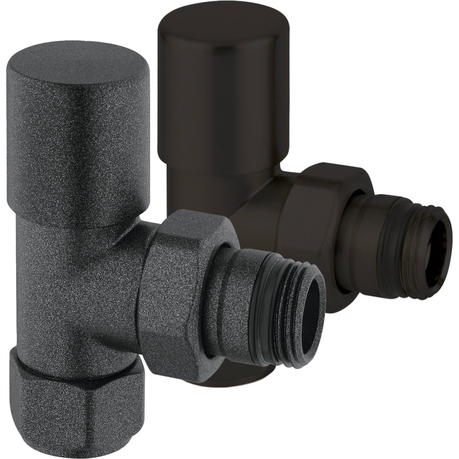 VALVOLA D'ARREDO TERMOSTATIZZABILE A SQUADRA "HIGH STYLE BLACK" Antracite 1/2" - 24x19