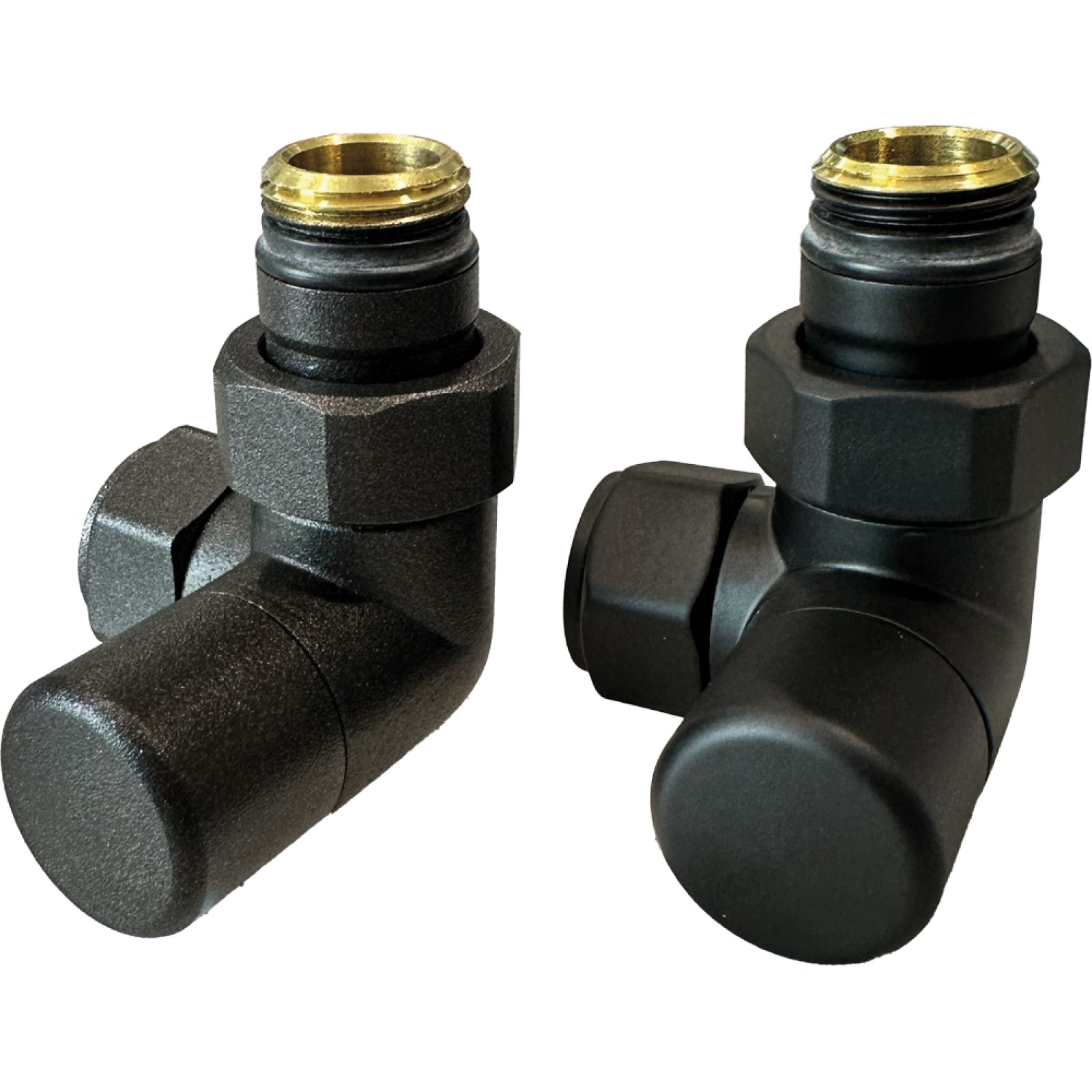 DETENTORE D'ARREDO AD ANGOLO DX "HIGH STYLE BLACK" Antracite 1/2" - 24x19