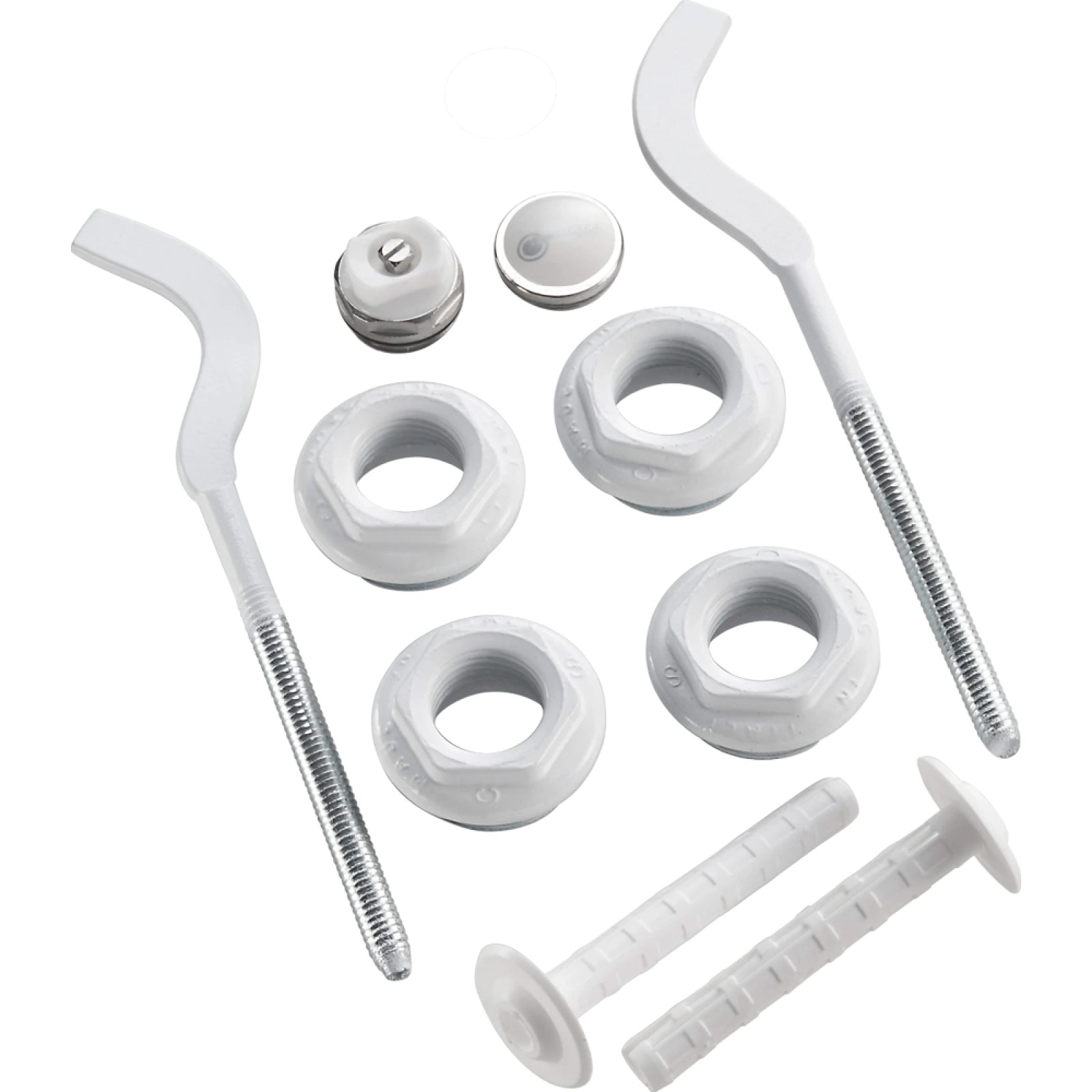 KIT TAPPI E MENSOLE PER RADIATORI 1/2" BIANCO 1" x 1/2"