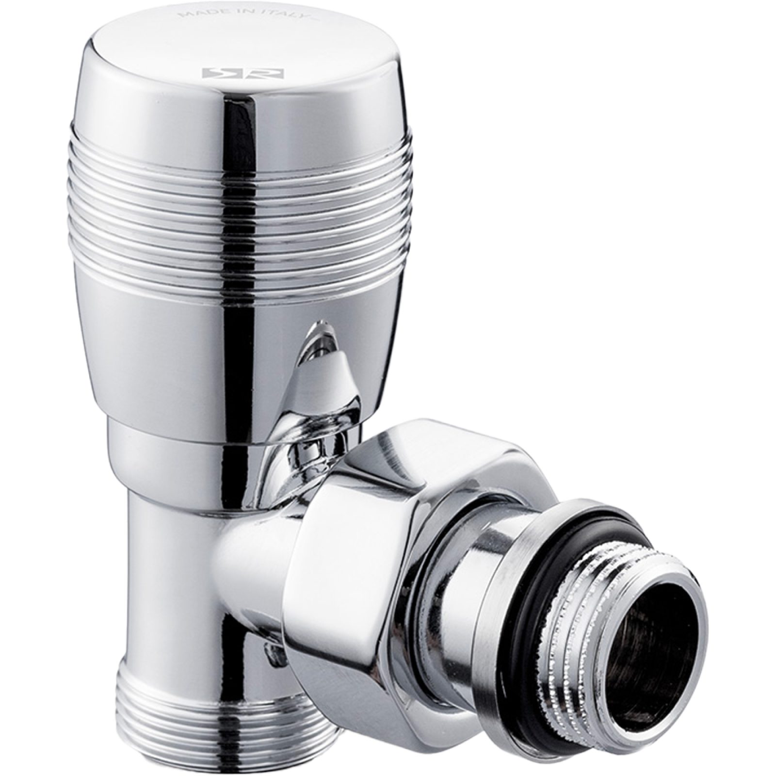 VALVOLA A SQUADRA ATTACCO PER TUBO RAME E MULTISTRATO "SERIE PLANET" Cromo 1/2" - 24x19