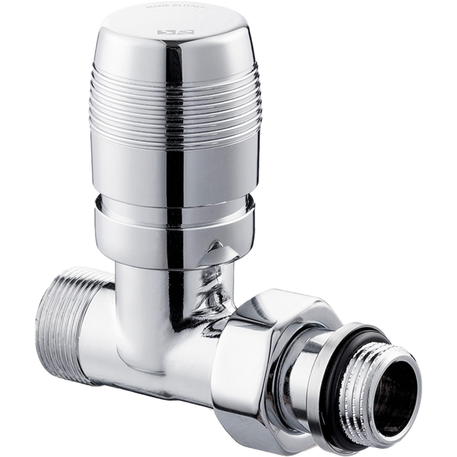 VALVOLA DIRITTA TERMOSTATIZZABILE ATTACCO RAME E MULTISTRATO "SERIE PLANET" Cromo 1/2" - 24x19