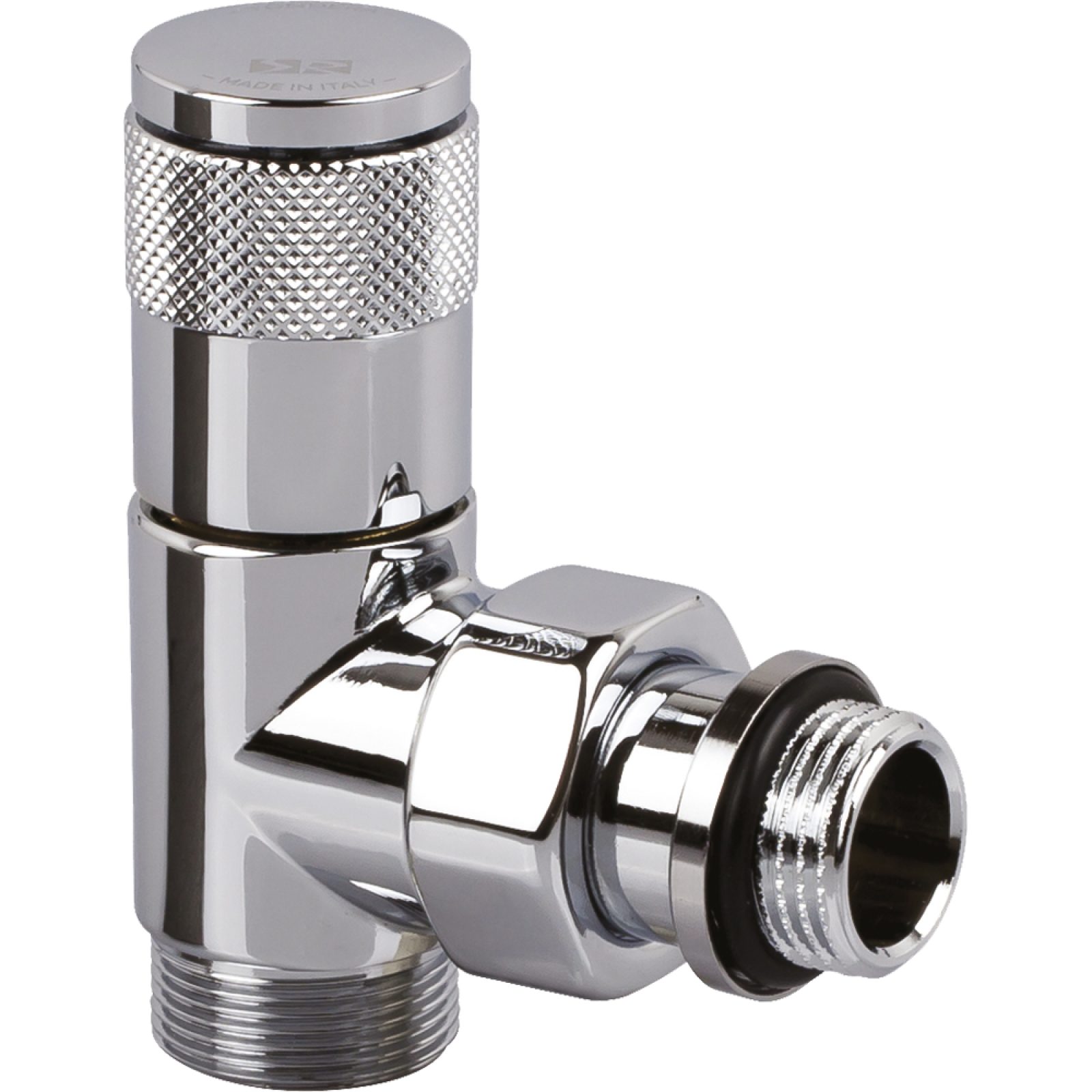 VALVOLA A SQUADRA ATTACCO PER TUBO RAME E MULTISTRATO "SERIE TONDERA" Cromo 1/2" - 24x19