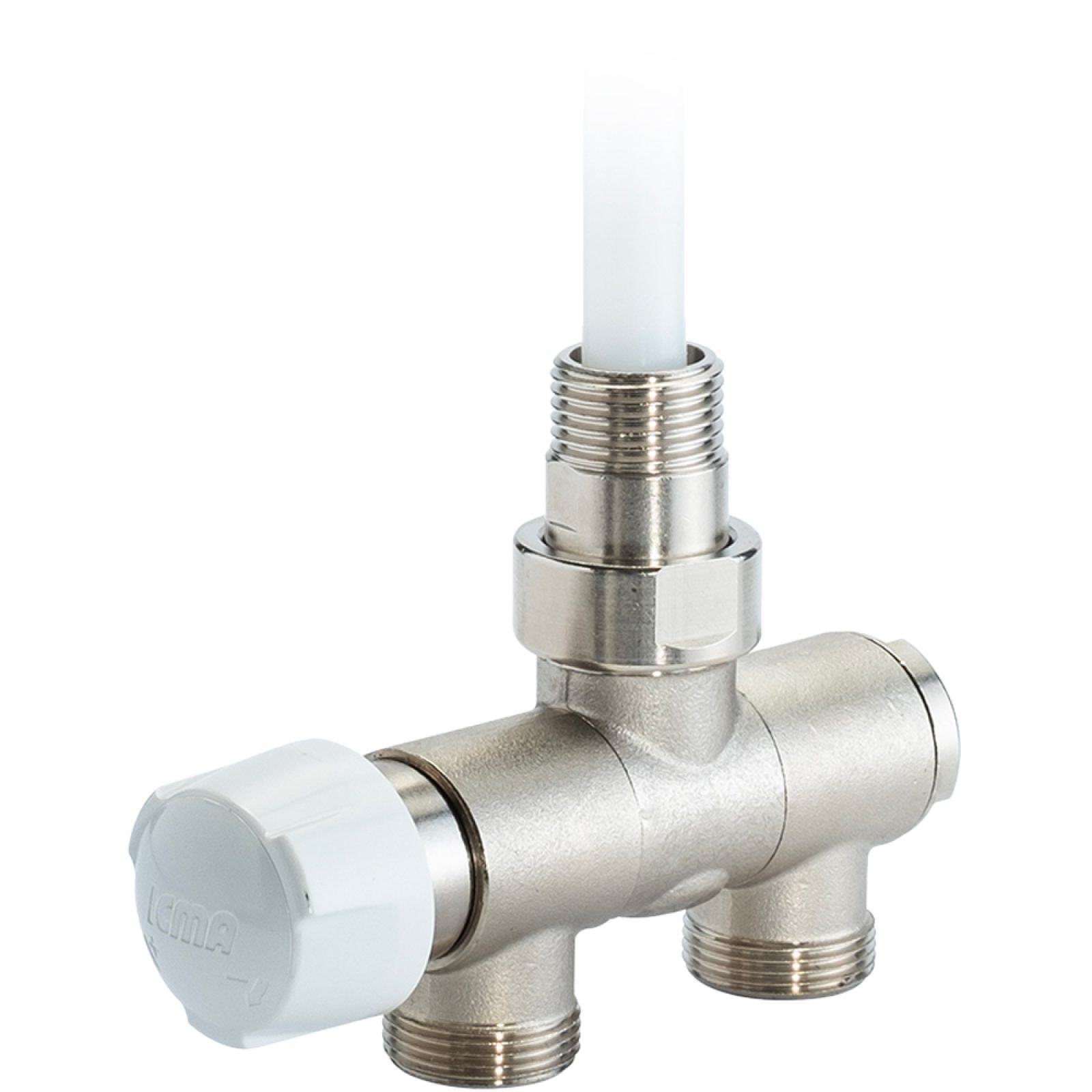 VALVOLA MONO-BITUBO TERMOSTATIZZABILE CON ATTACCHI ORIENTABILI ICMA 1/2" - 24x1