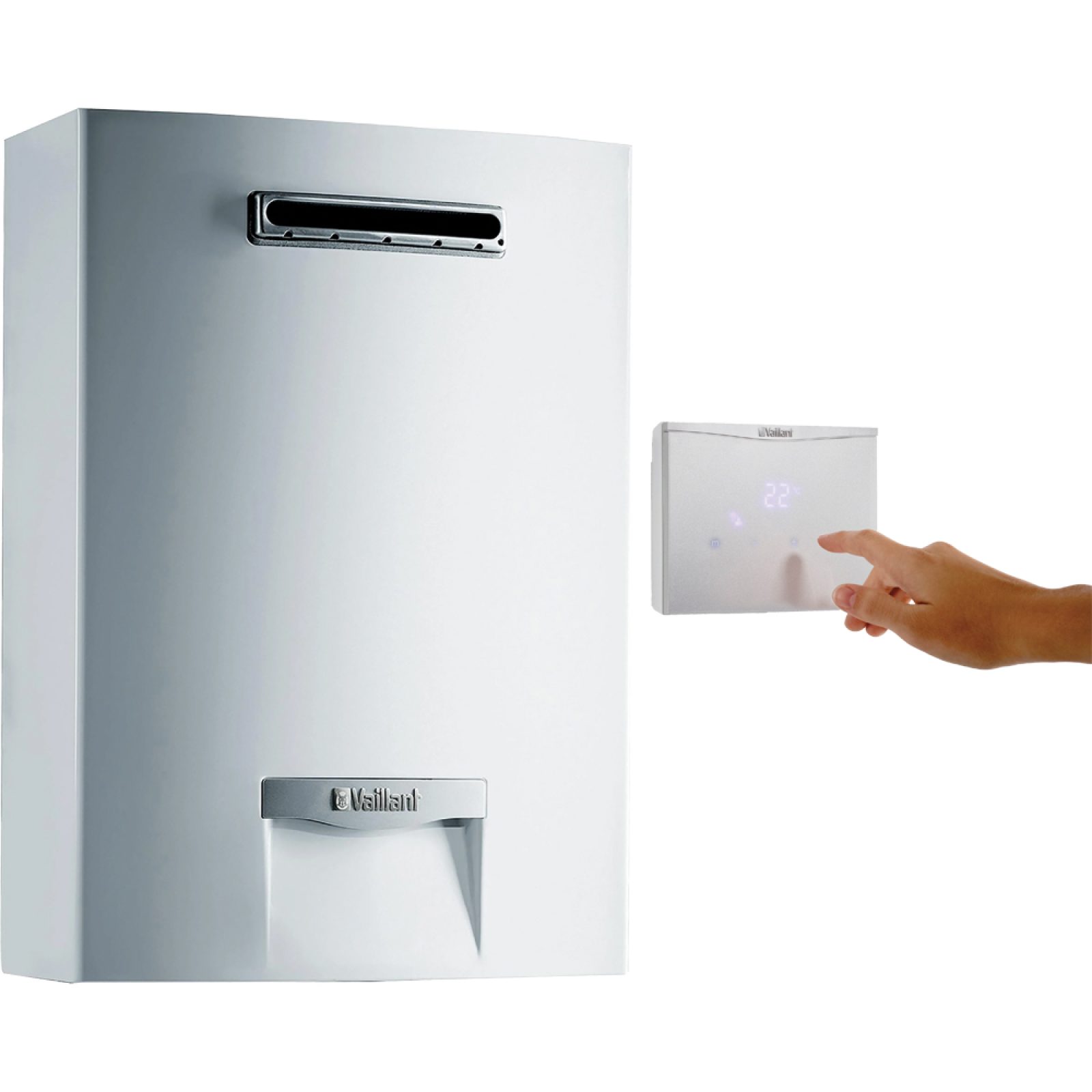 SCALDABAGNO A GAS CAMERA APERTA PER ESTERNO "outsideMAG" VAILLANT 17 Lt. - MTN