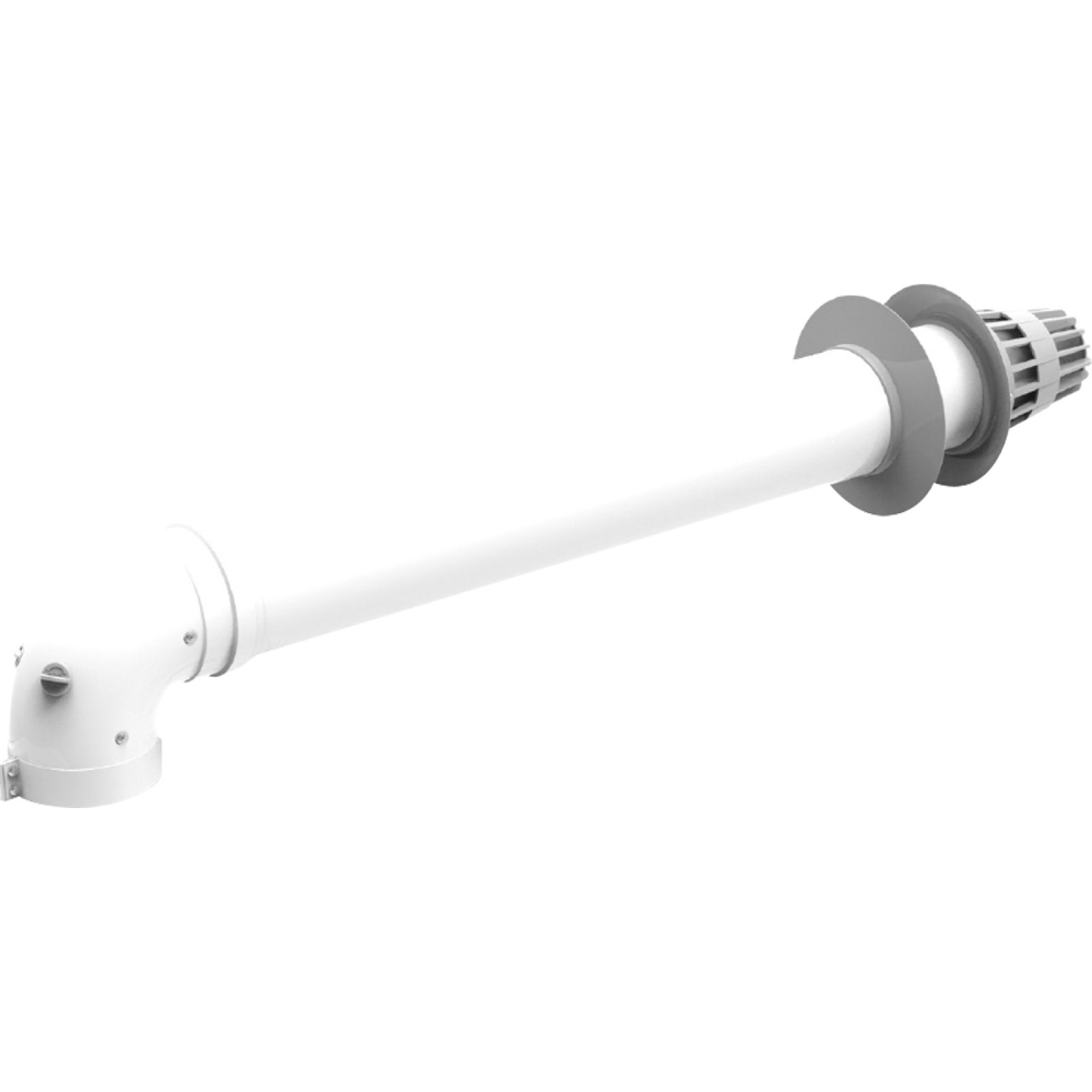 KIT COASSIALE CON CURVA E TERMINALE PER SCALDABAGNO "KONA"  Ø60/100 x L.1000 mm