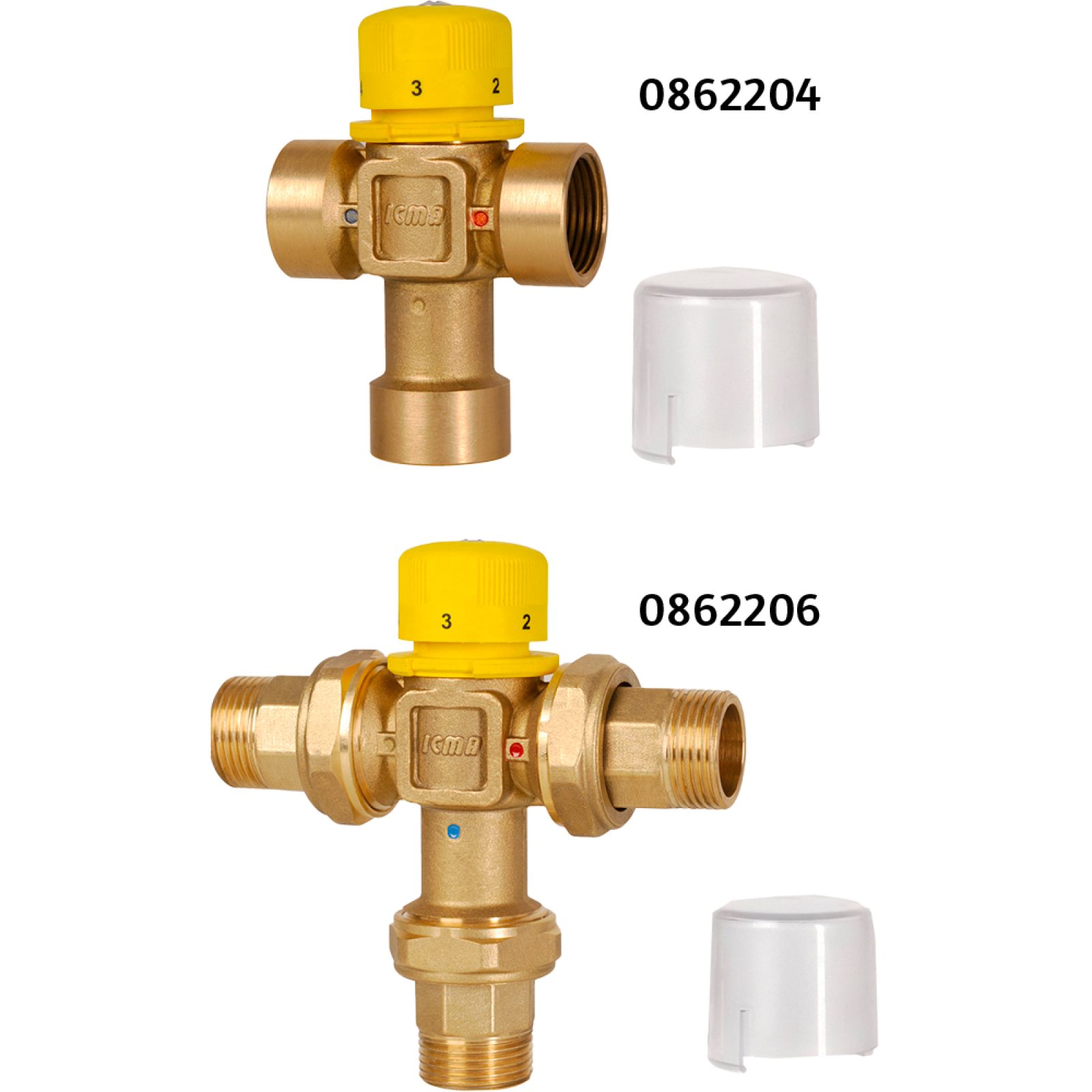 MISCELATORE TERMOSTATICO PER IMPIANTI SOLARI 3/4" M