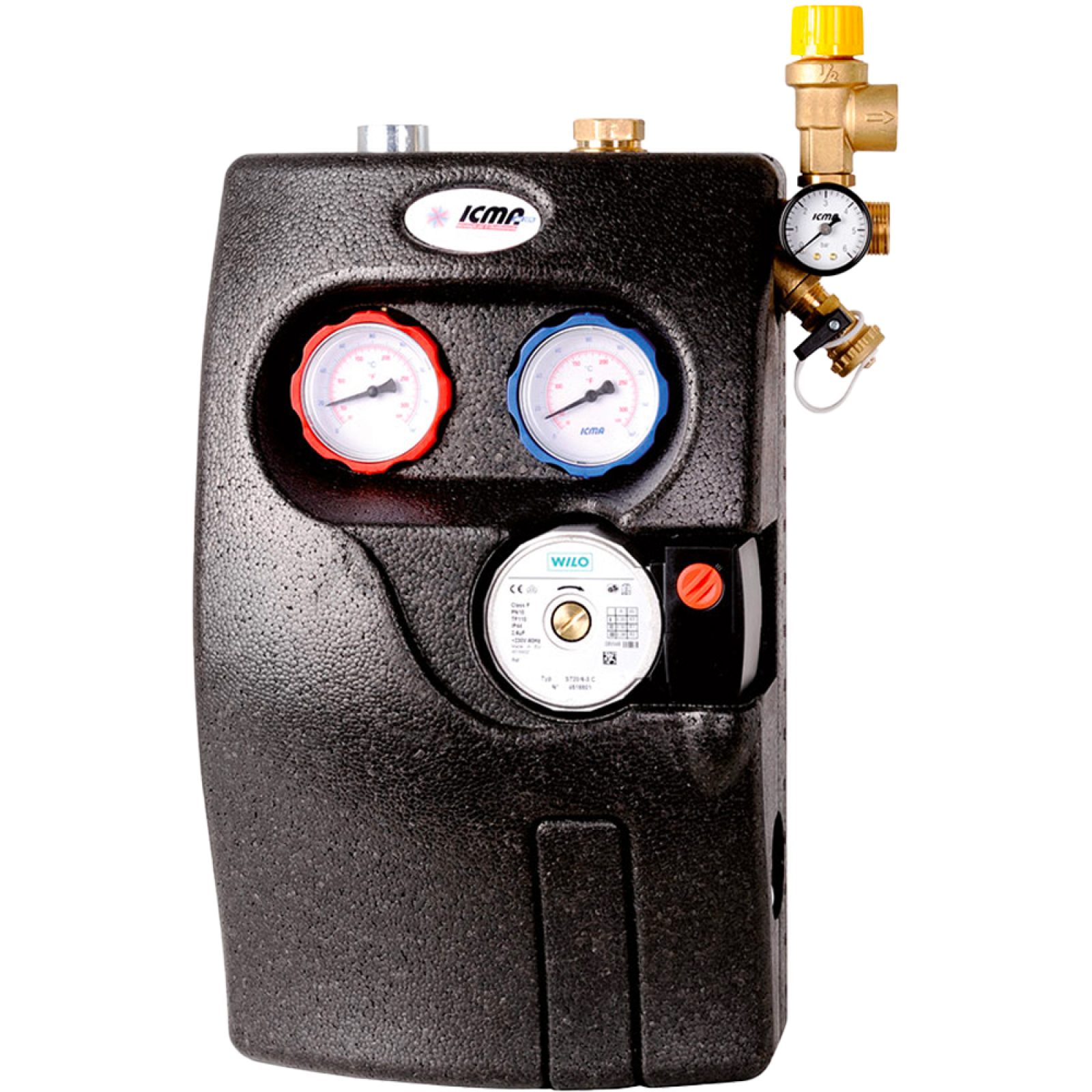 GRUPPO DI CIRCOLAZIONE DI MANDATA E RITORNO PER IMPIANTI SOLARI S001 Circ. GRUNDFOS 15/6 - G 3/4"