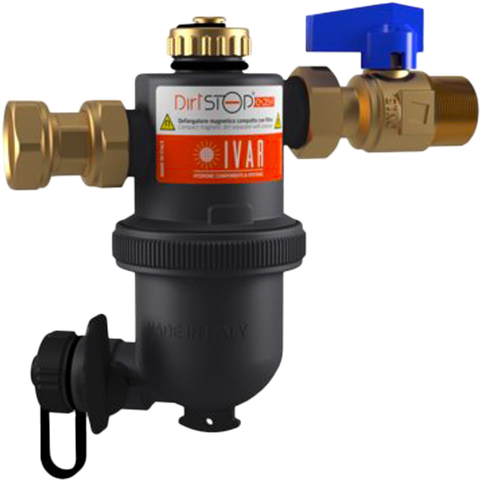 DEFANGATORE MAGNETICO COMPATTO SOTTOCALDAIA DIRTSTOP EASY 3/4" F x 3/4" M