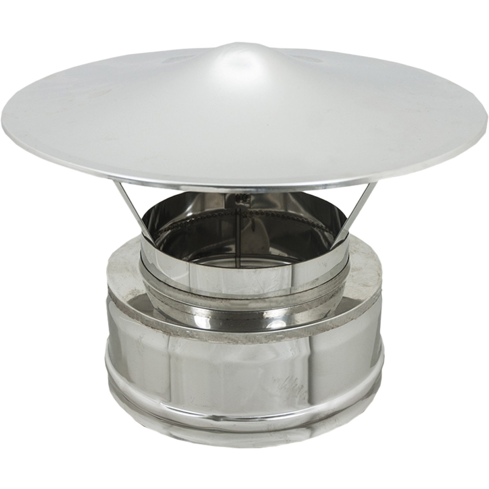 CAPPELLO CINESE FEMMINA INOX DOPPIA PARETE Ø250/300 mm