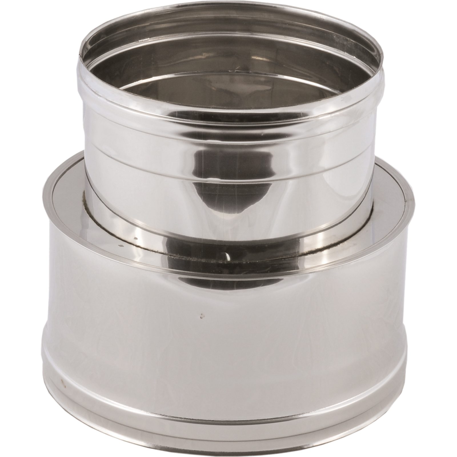 RACCORDO INOX DA DOPPIA PARETE A MONOPARETE 250 M x 300 F - 250 F mono