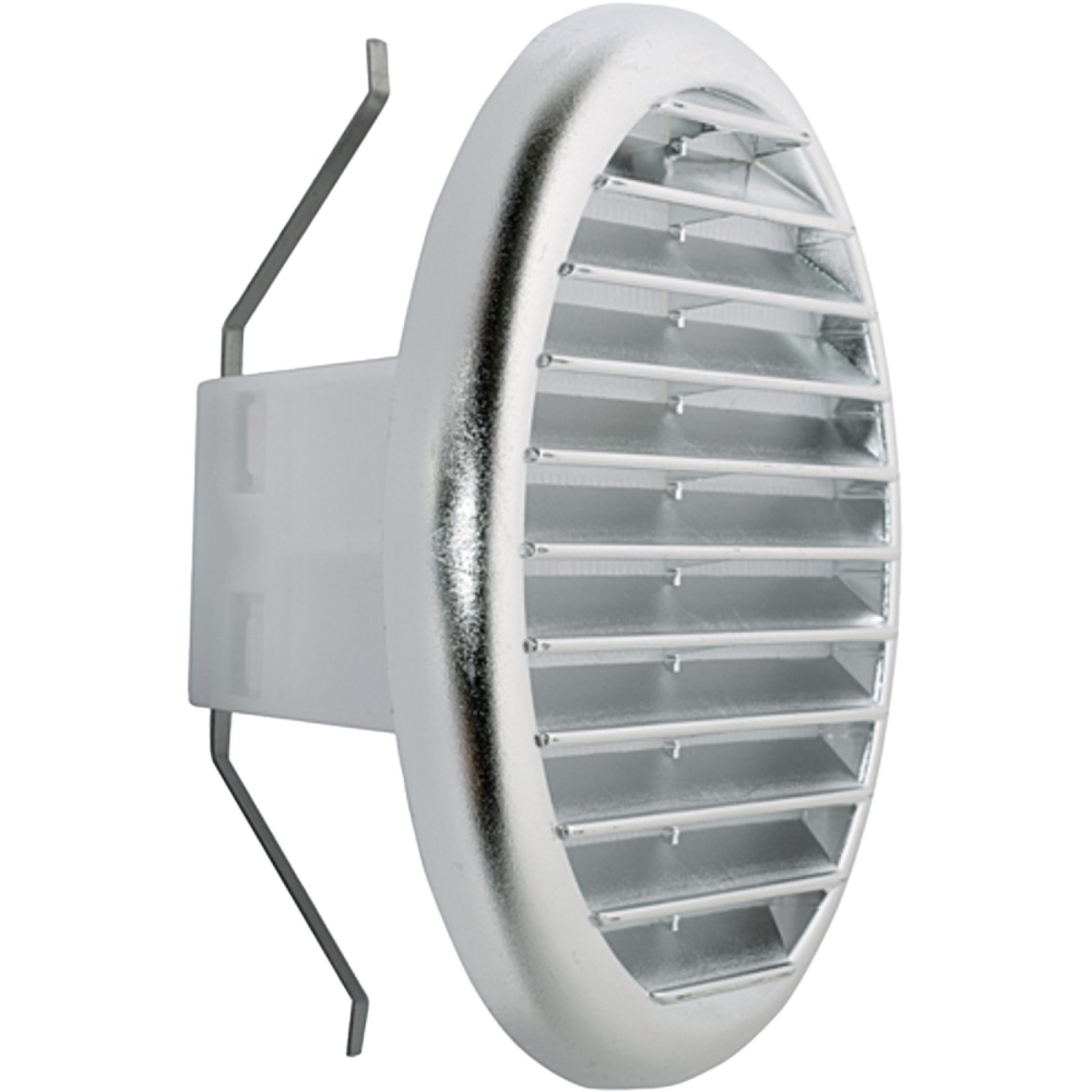 GRIGLIA DI AEREAZIONE CIRCOLARE UNIVERSALE CROMO Ø180 Per foro Ø125/160 mm