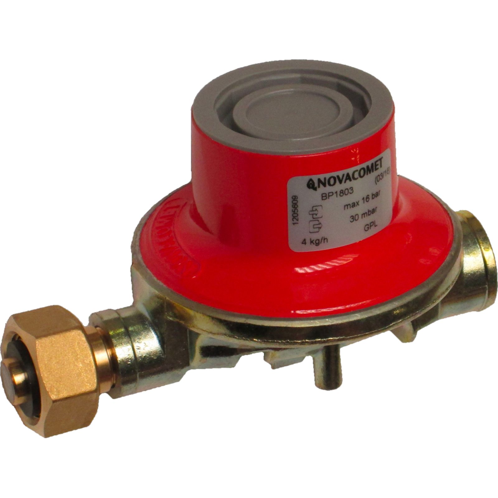 REGOLATORE GAS BASSA PRESSIONE BP1803 CON RACCORDO Kg/h 4