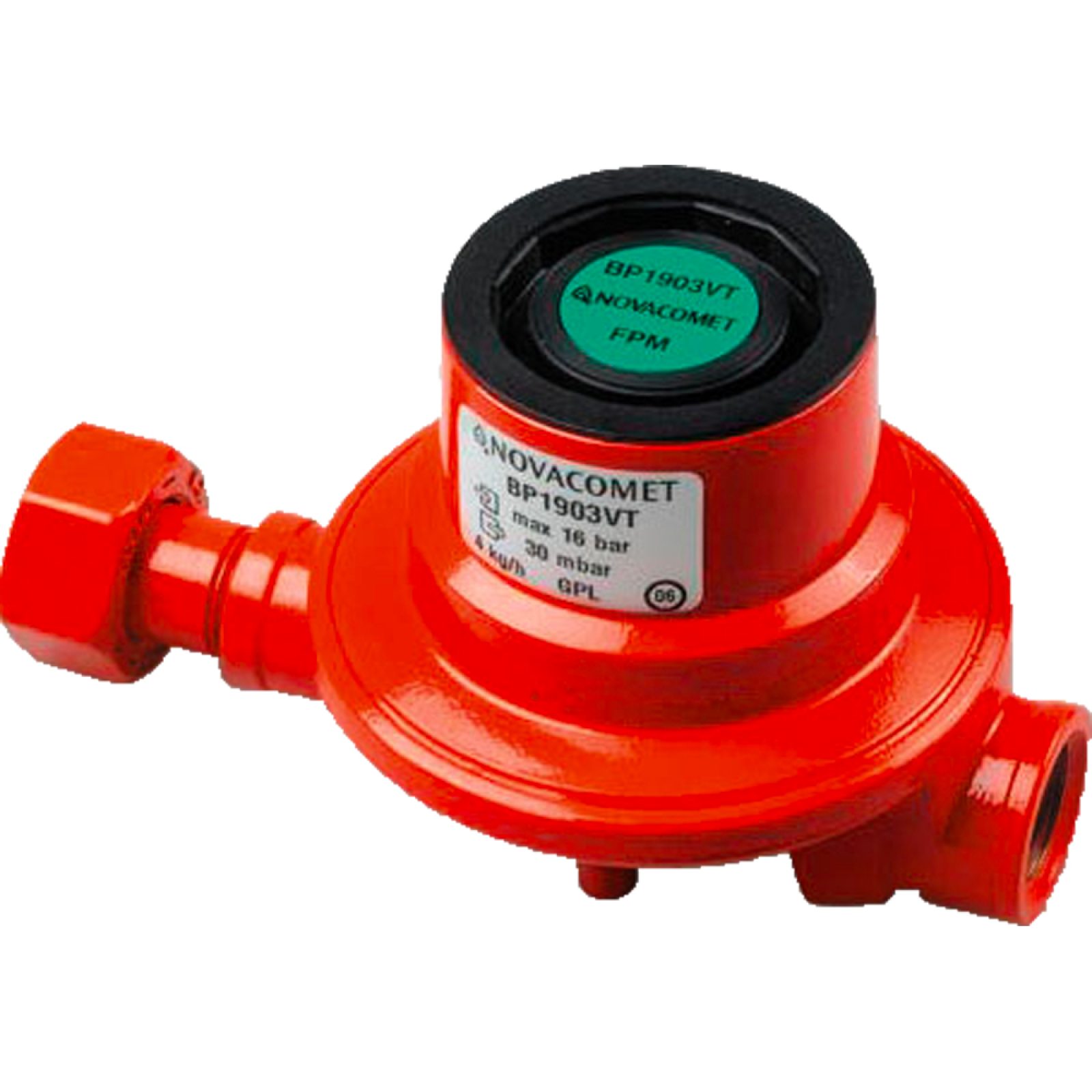 REGOLATORE GAS BASSA PRESSIONE BP18903VT CON RACCORDO Kg/h 4