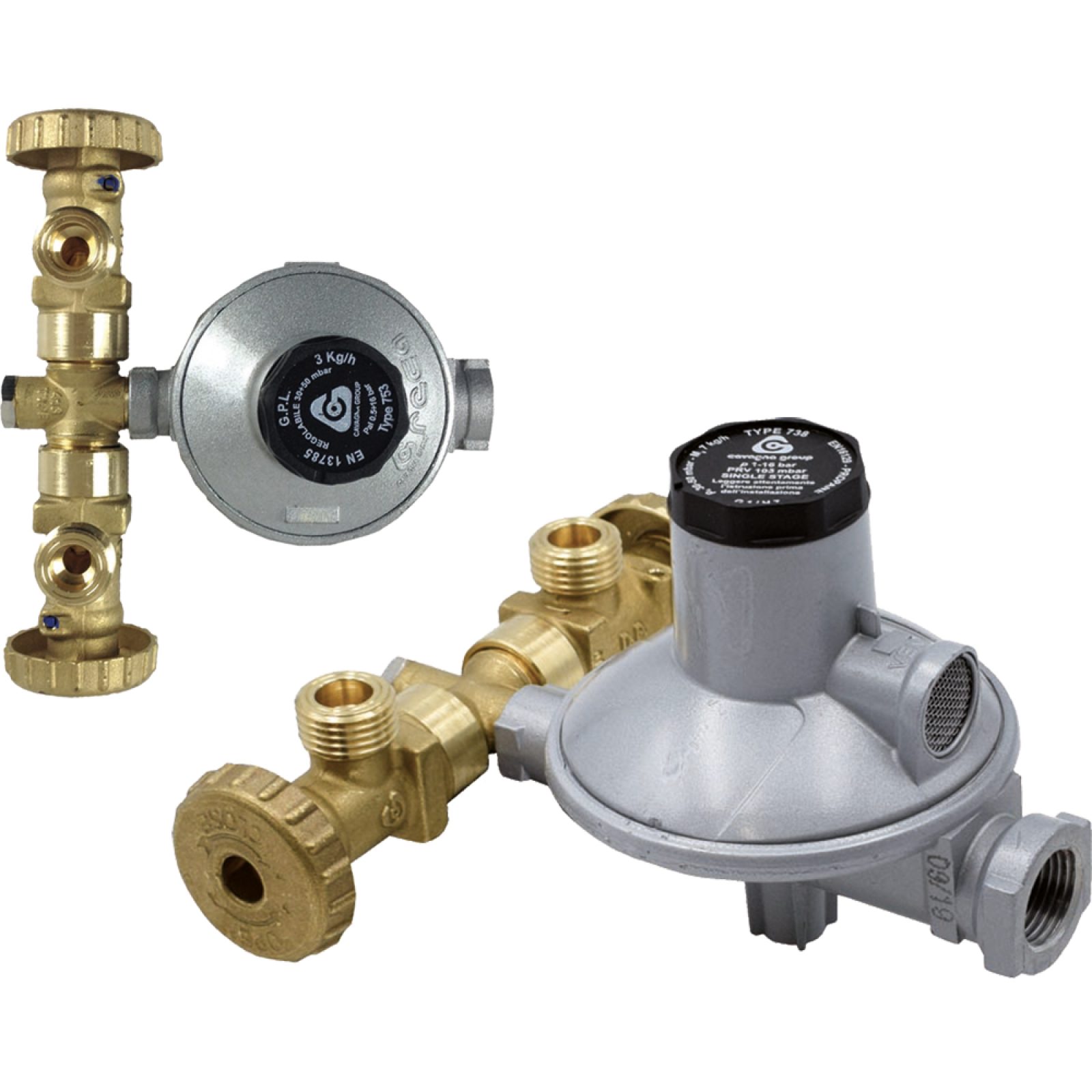 KIT MINICENTRALINA GAS SINGOLO STADIO 7 Kg/h