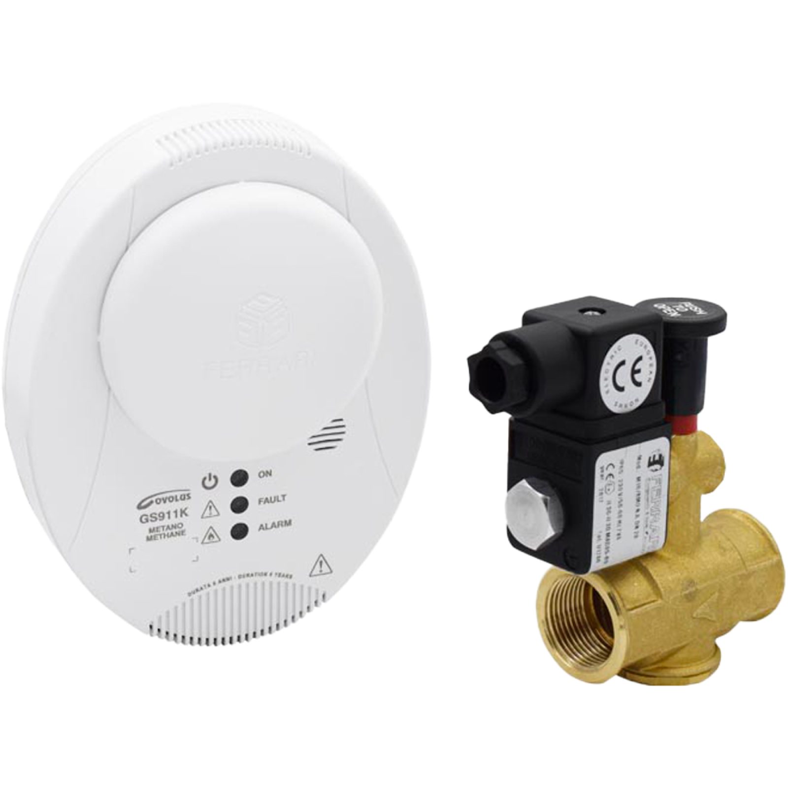 MINIKIT RILEVATORE GAS "GASBLOC" MTN ELETTROVALVOLA A RIARMO MANUALE 1"
