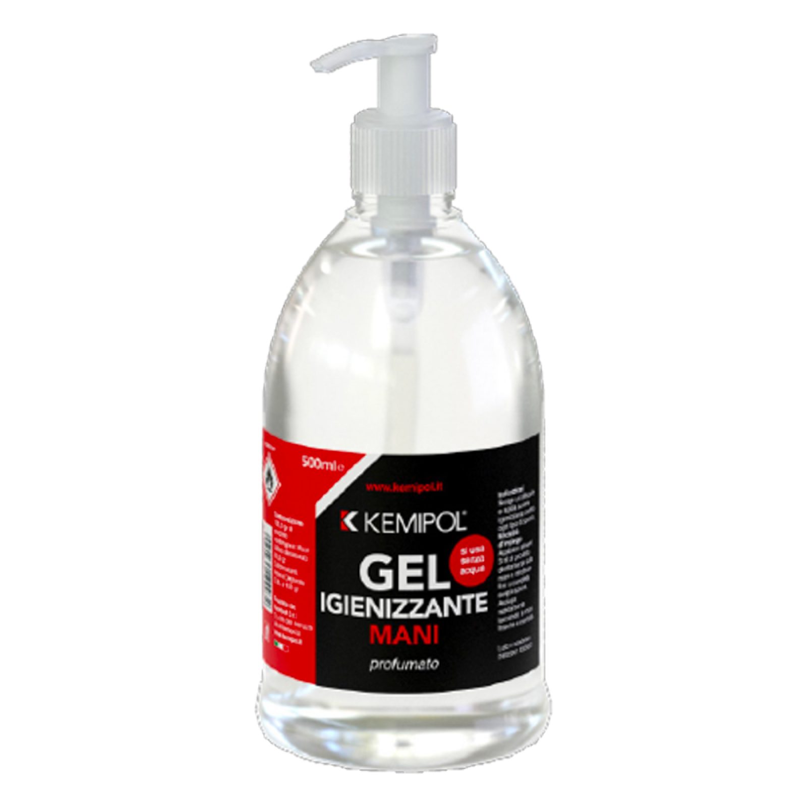 GEL IGIENIZZANTE MANI 500 ML CON DOSATORE KEMIPOL 500 ml