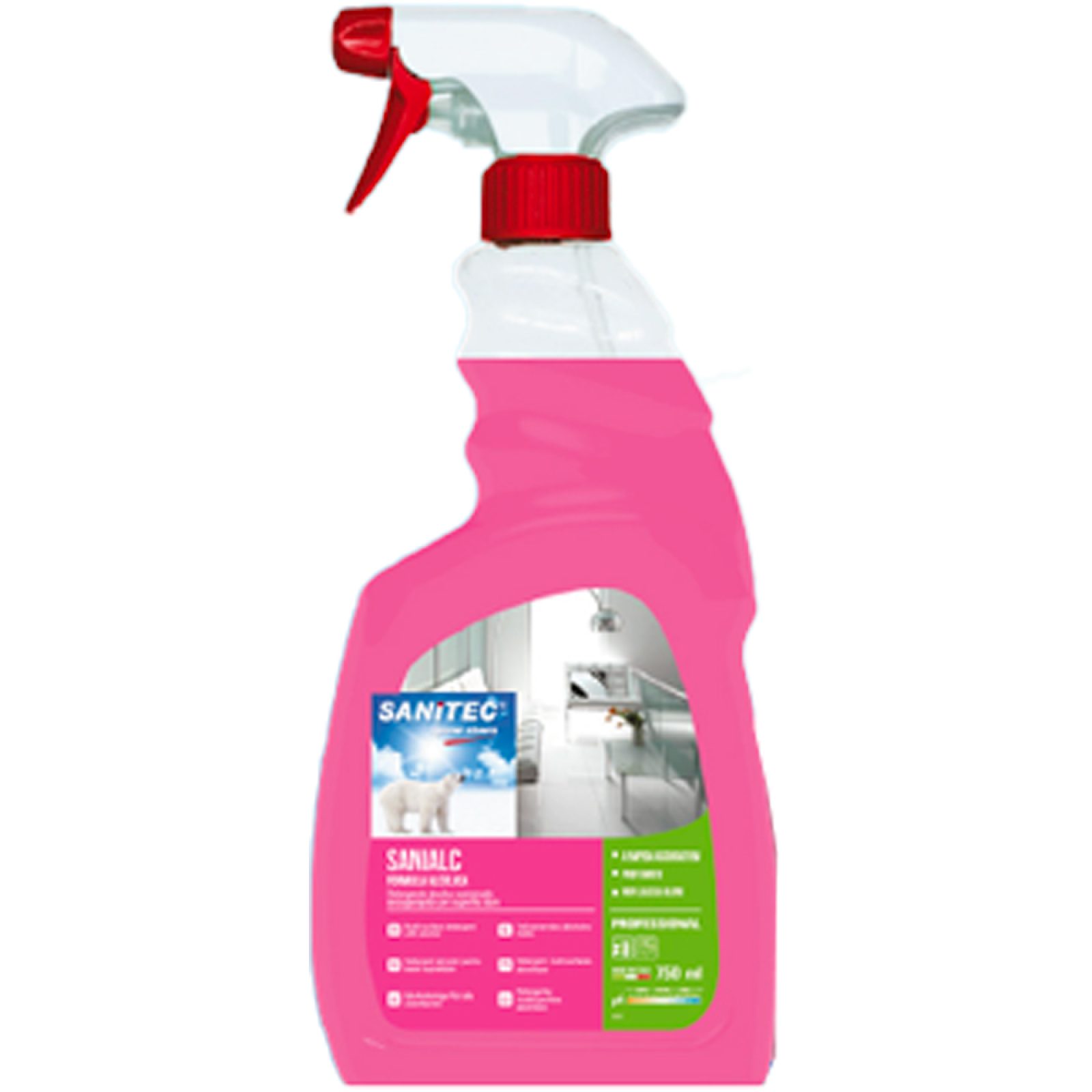 DETERGENTE A BASE ALCOLICA SANIALC SPRAY 750 ml