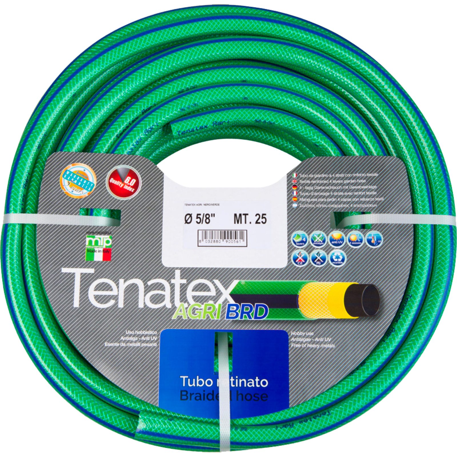 TUBO A 4 STRATI IN PVC RETINATO TENATEX AGRI BIRD 1/2" mt. 50