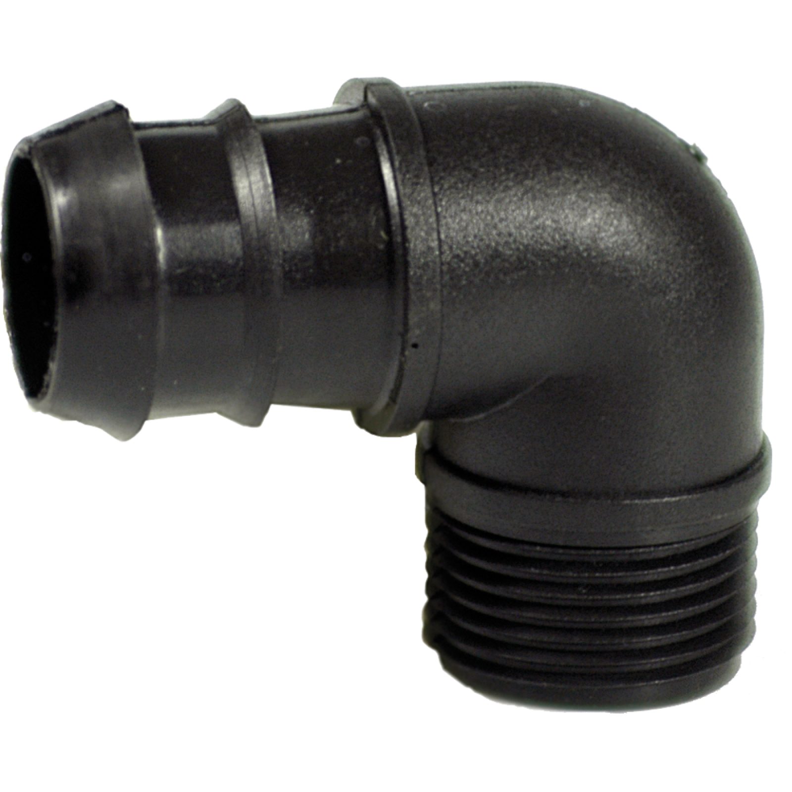 GOMITO MASCHIO PORTAGOMMA TUBI IN PE Ø32 x 1"