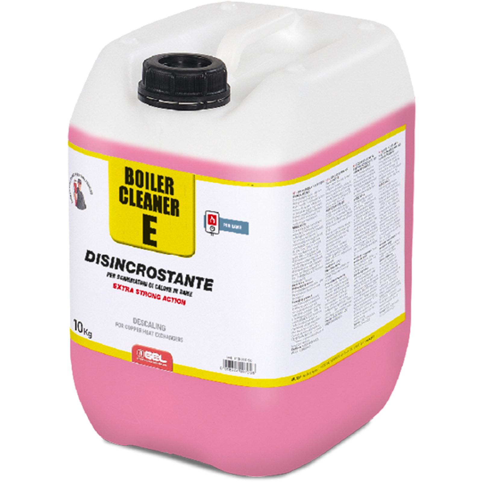 DISINCROSTANTE PER SCAMBIATORI DI CALORE IN RAME "BOILER CLEANER E" Tanica 10 lt.