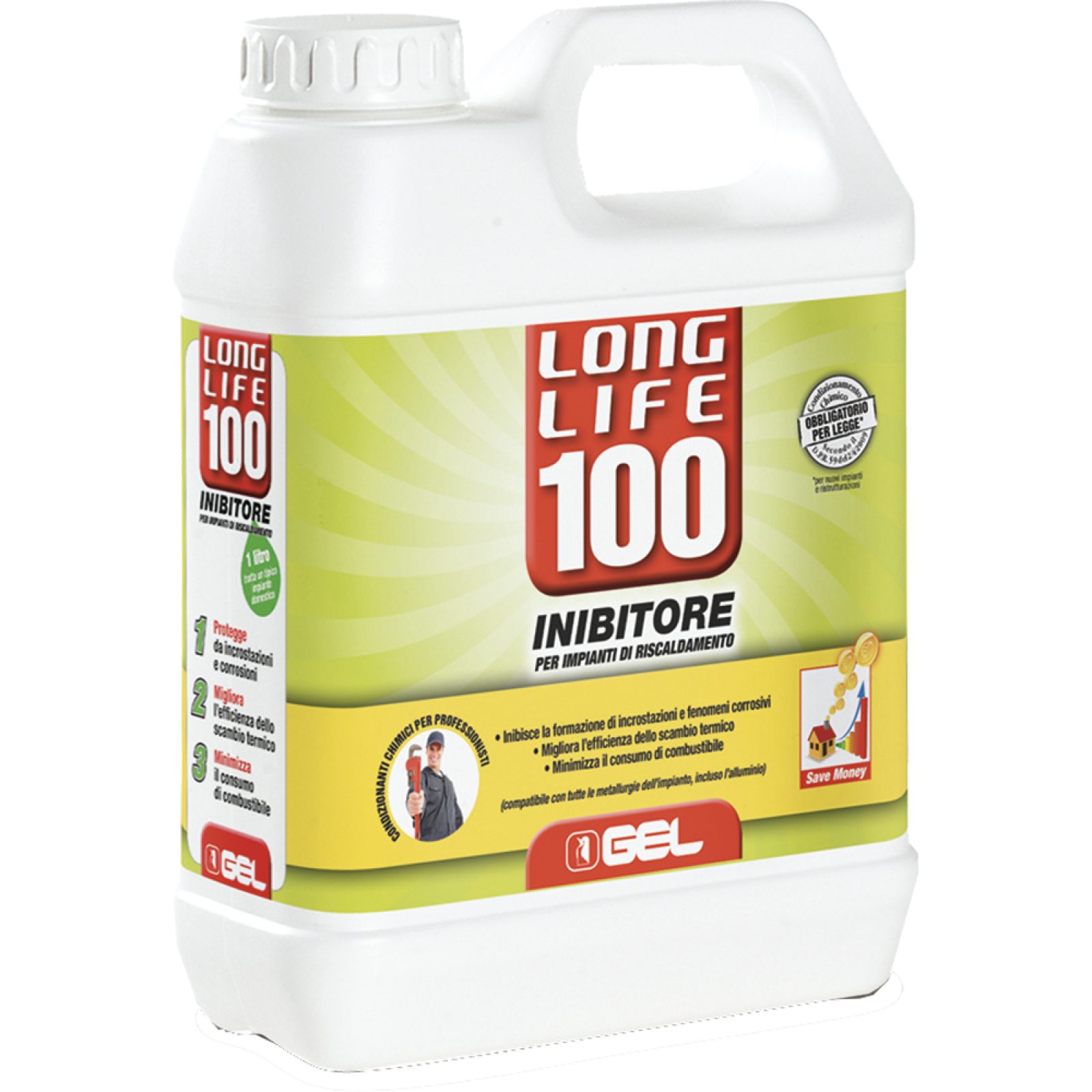 INIBITORE PER IMPIANTI TERMICI "LONG LIFE 100" Tanica 1 lt.