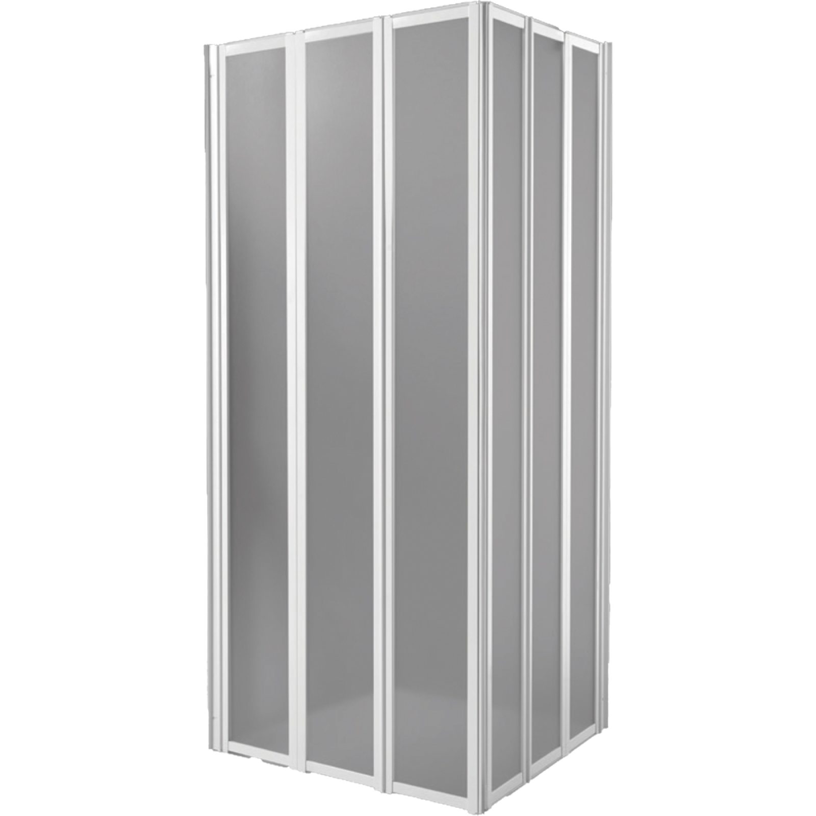 BOX DOCCIA ANGOLARE PER DISABILI "SPECIAL"BOLLICINE ACRILICO PROFILO BIANCO 89/90 x 89/90 cm
