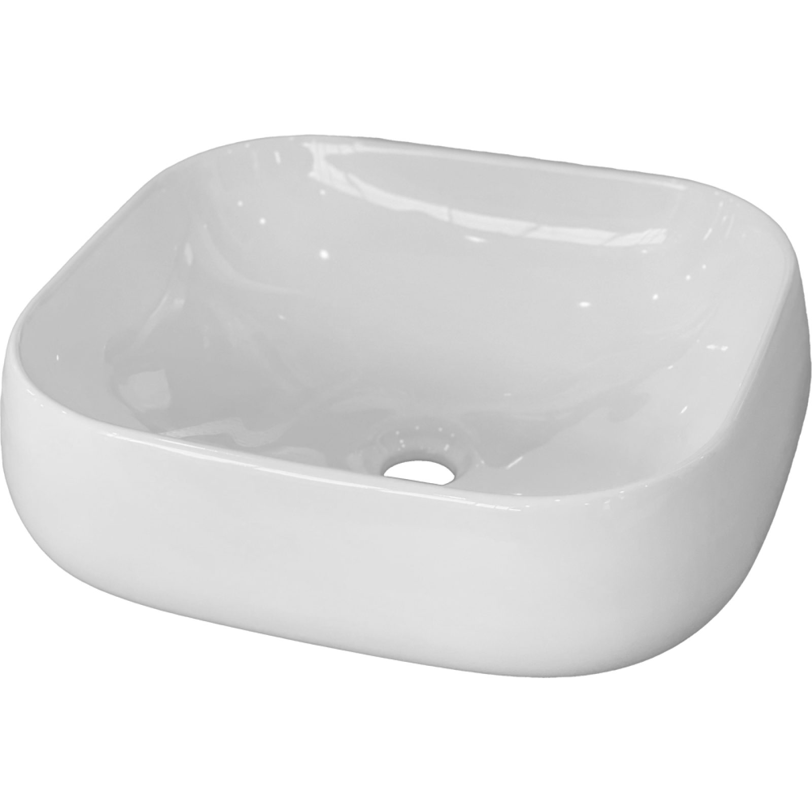 LAVABO DA APPOGGIO IN CERAMICA SPR "OVAL 45" 45 x 42