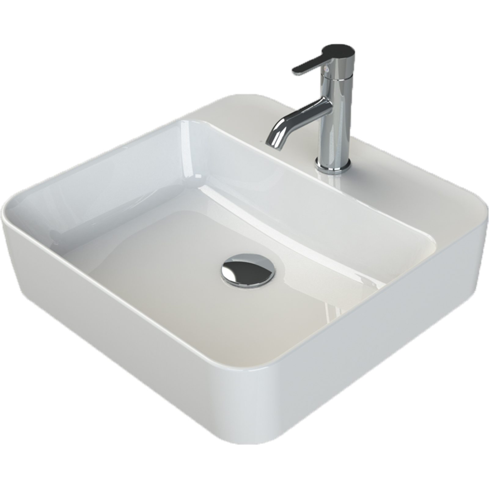 LAVABO DA APPOGGIO QUADRATO CPR "SERIE ONE" 48x48 cm