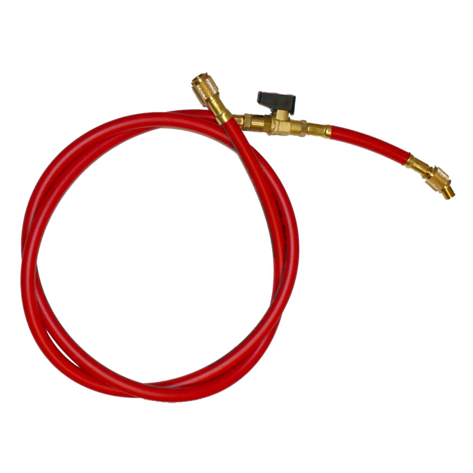 TUBO FLESSIBILE SINGOLO CON RUBINETTO MOD.A 1/4"F - 1/4"F x R407